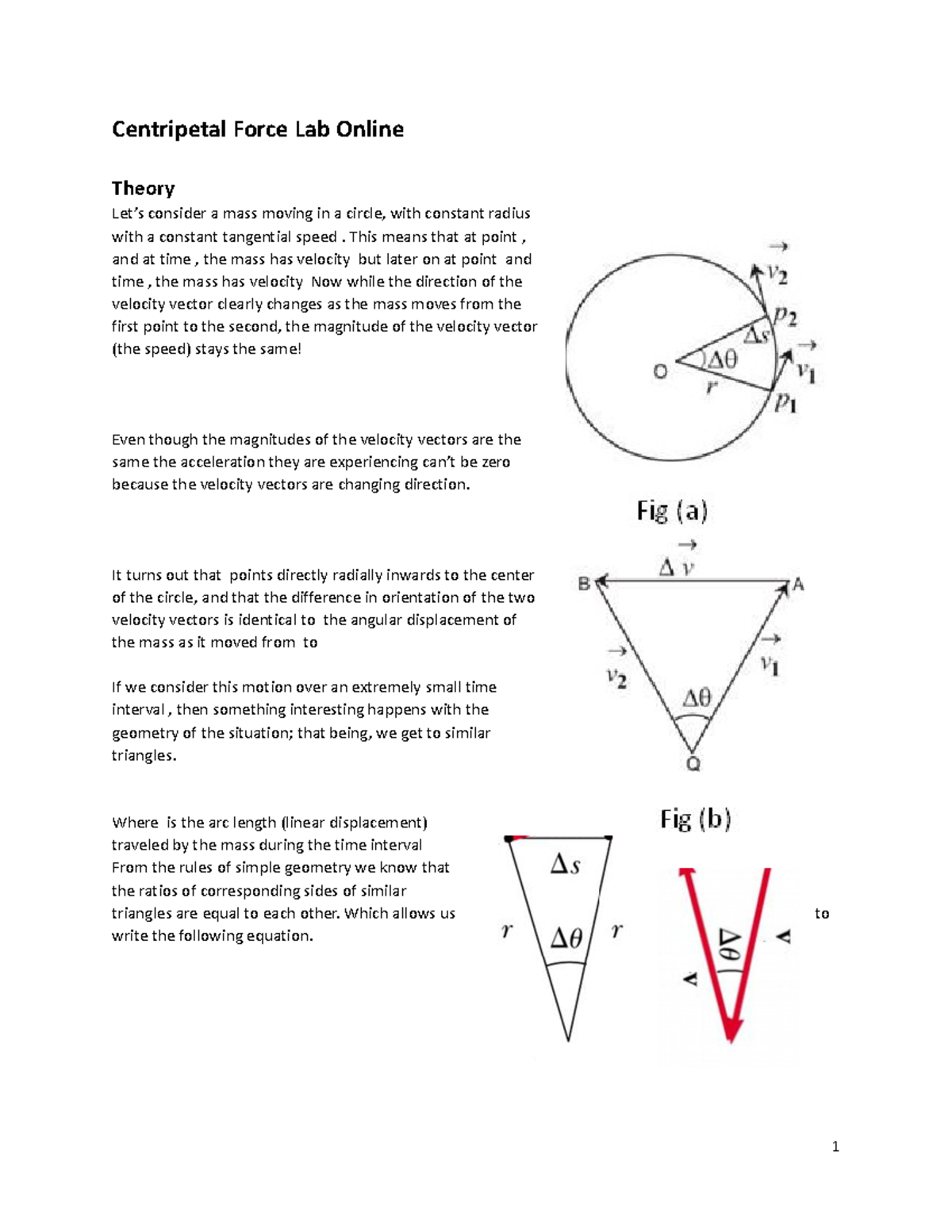 Fall22 Centripetal Force Lab Online Edited 8 Centripetal Force Lab