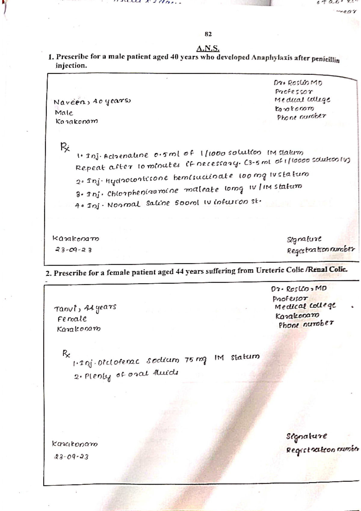 Prescription writing - Bachelor of medicine and bachelor of surgery ...