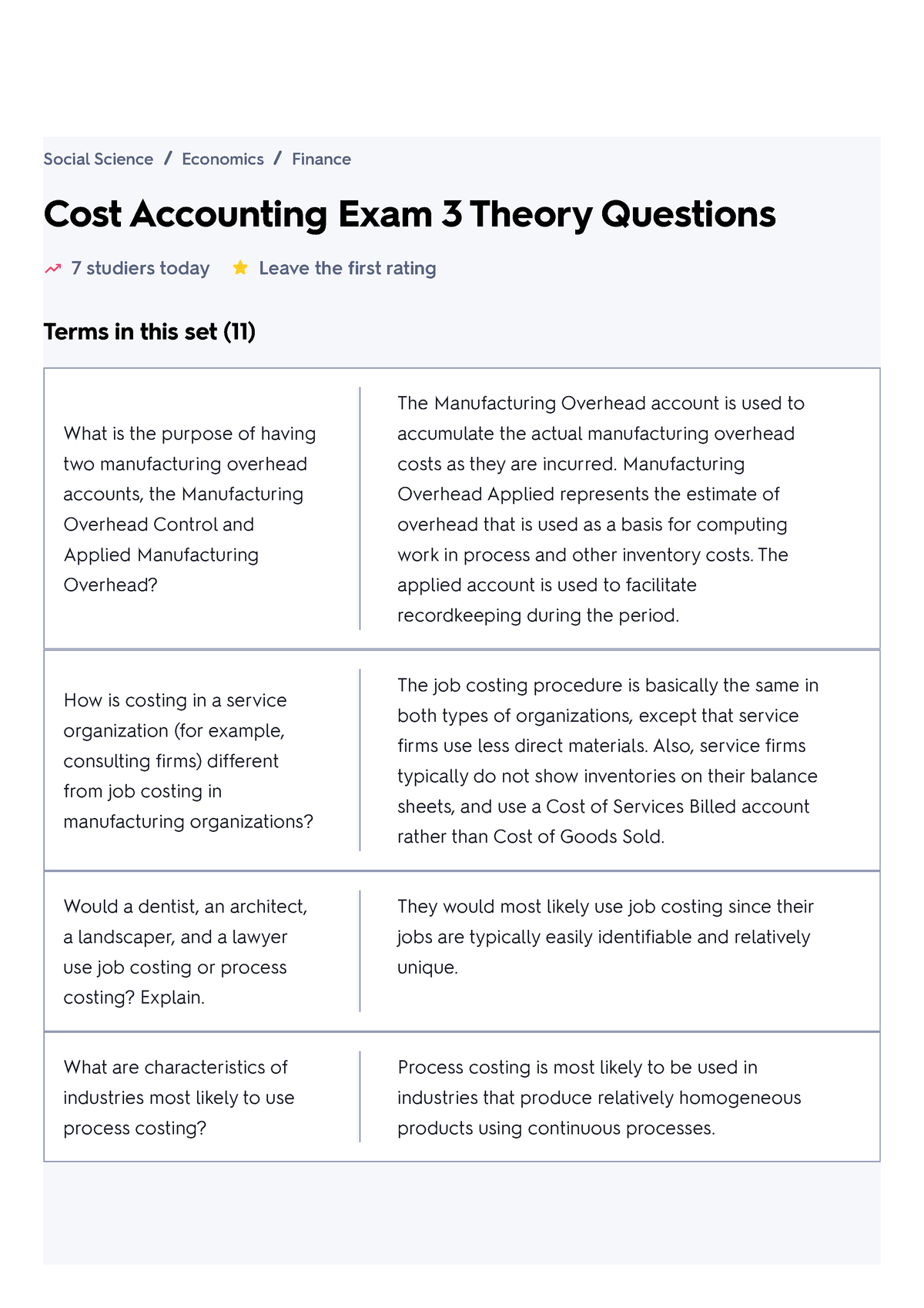 Cost Accounting Exam 3 Theory Questions Flashcards - Cost Accounting ...