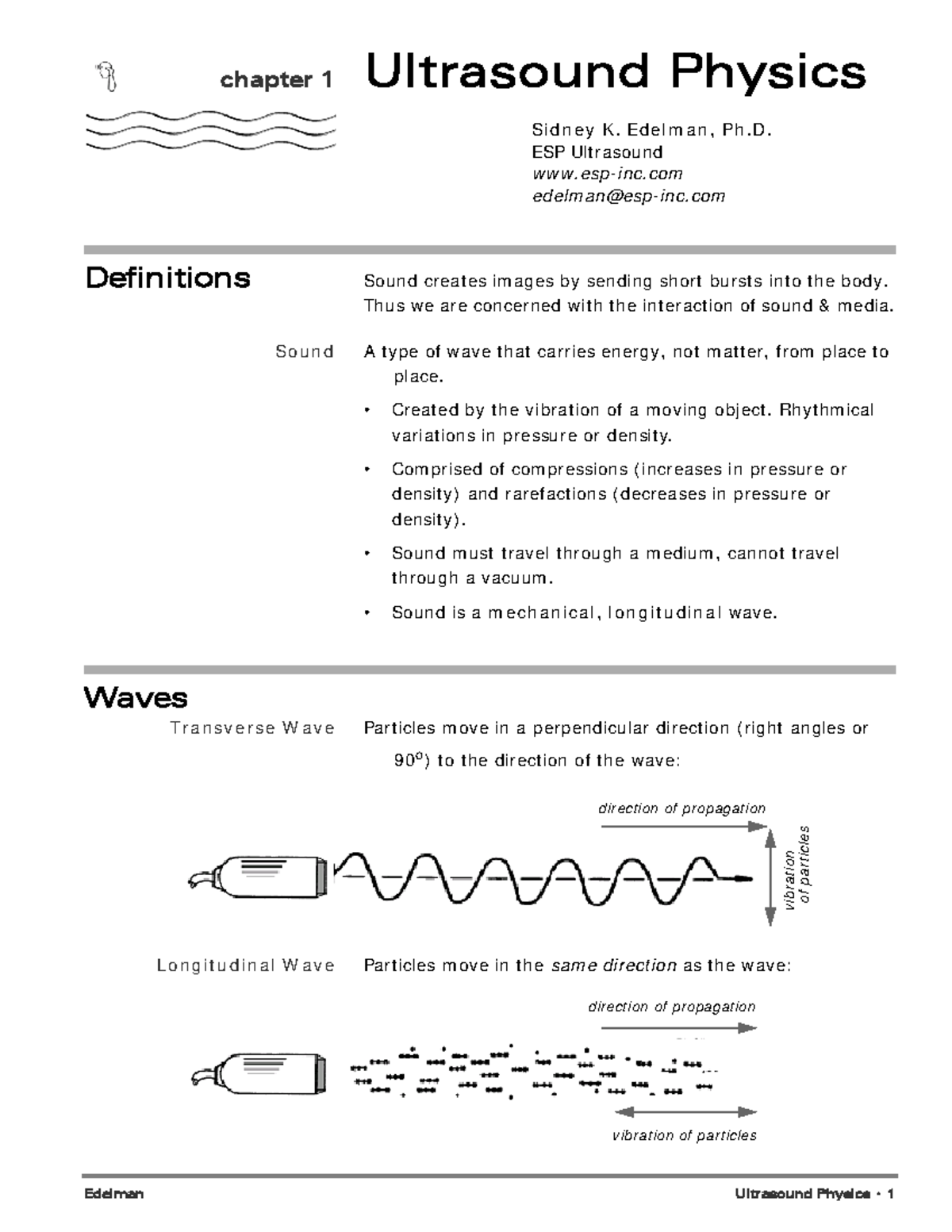SPI shortend hello free learning Edelman Ultrasound Physics · 1