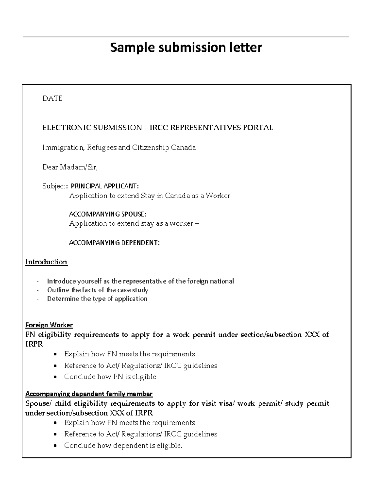 Sample- coverletter - Submission Letter Template - Sample submission ...