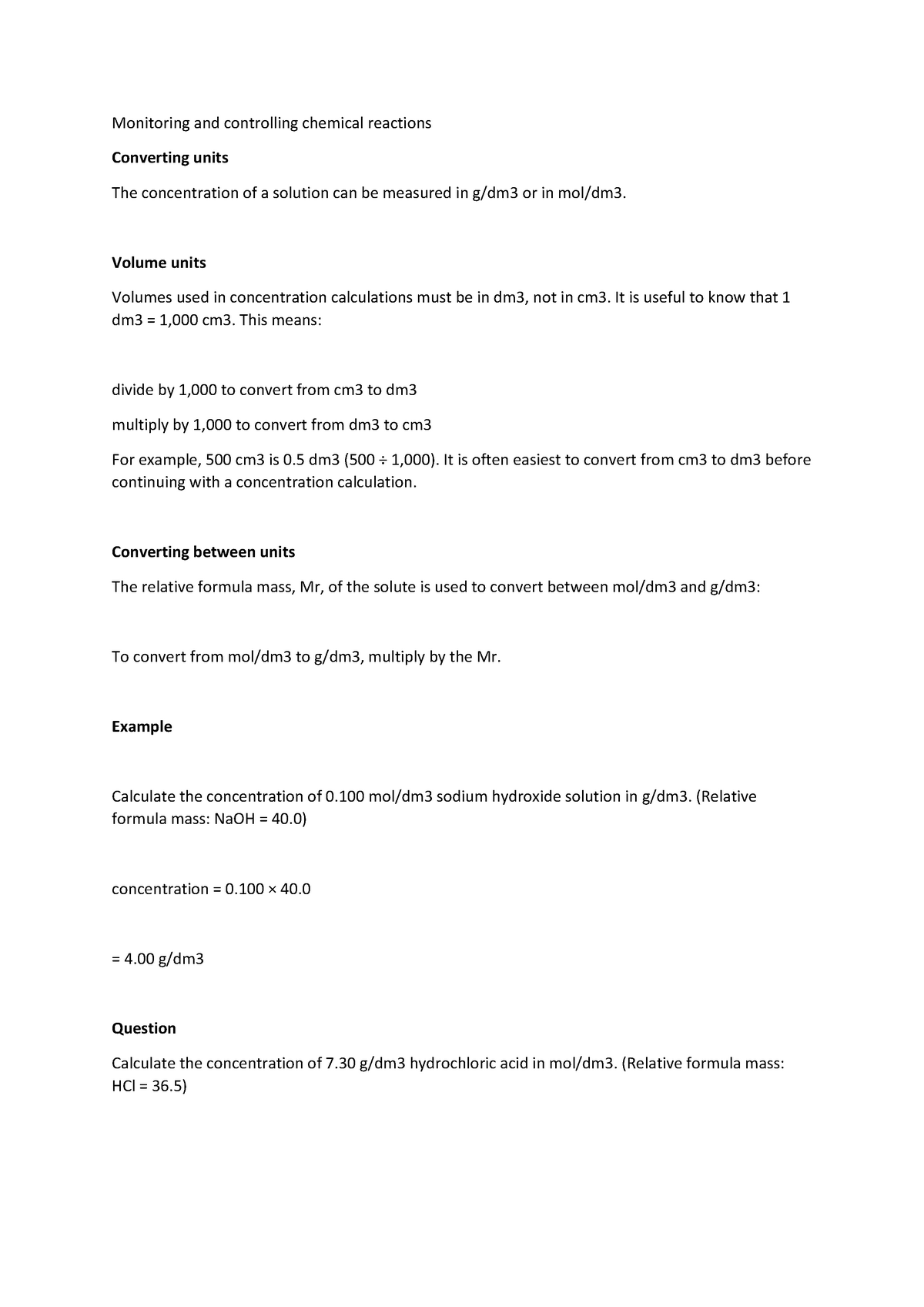 chemistry-revision-3-lecture-notes-1-monitoring-and-controlling