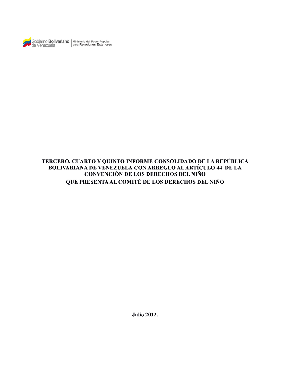 Crc.c - TERCERO, CUARTO Y QUINTO INFORME CONSOLIDADO DE LA REPÚBLICA ...