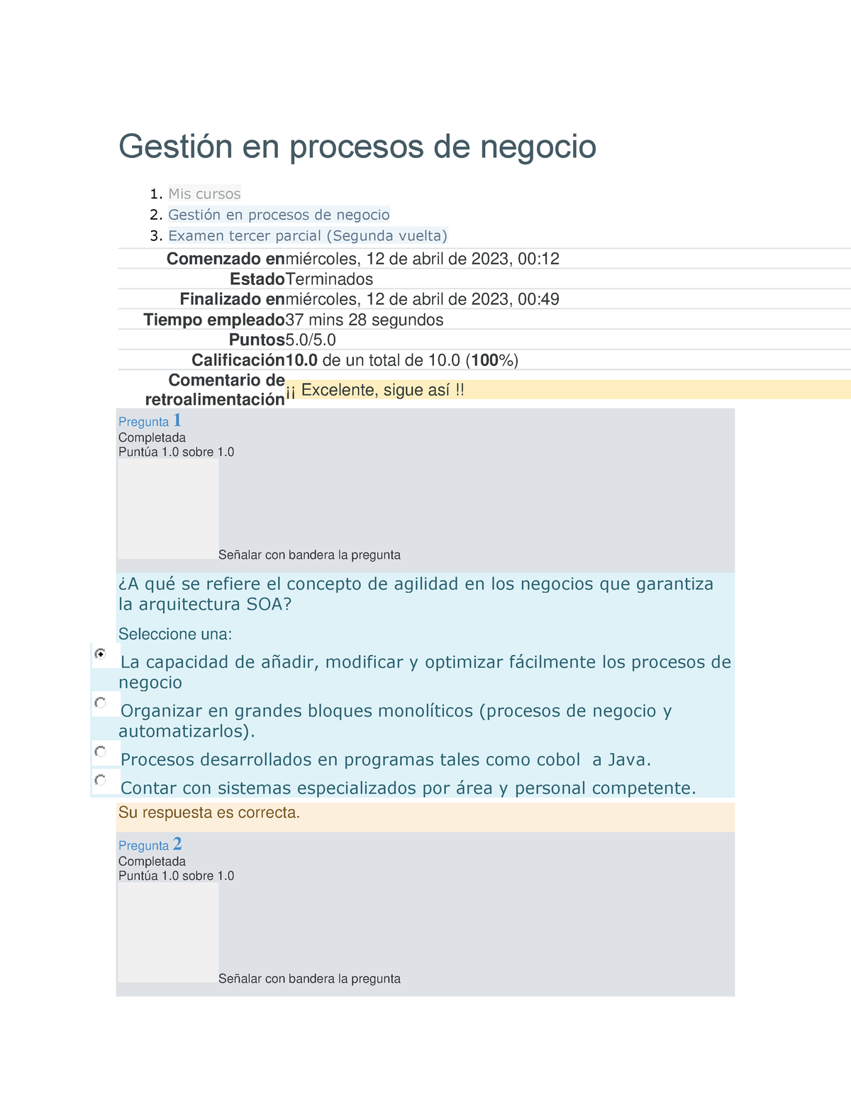 Examen 3 Gestión En Procesos De Negocio - Gestión En Procesos De ...