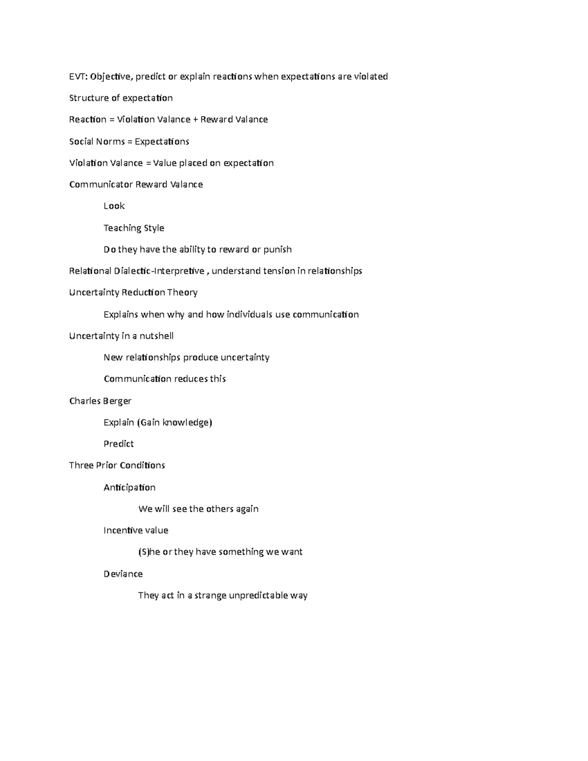 EVT Lab - lecture notes - EVT: Objective, predict or explain reactions ...