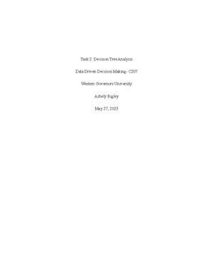 Decision Tree C207 - Passed first attempt. C207 task 2 - Decision Tree ...
