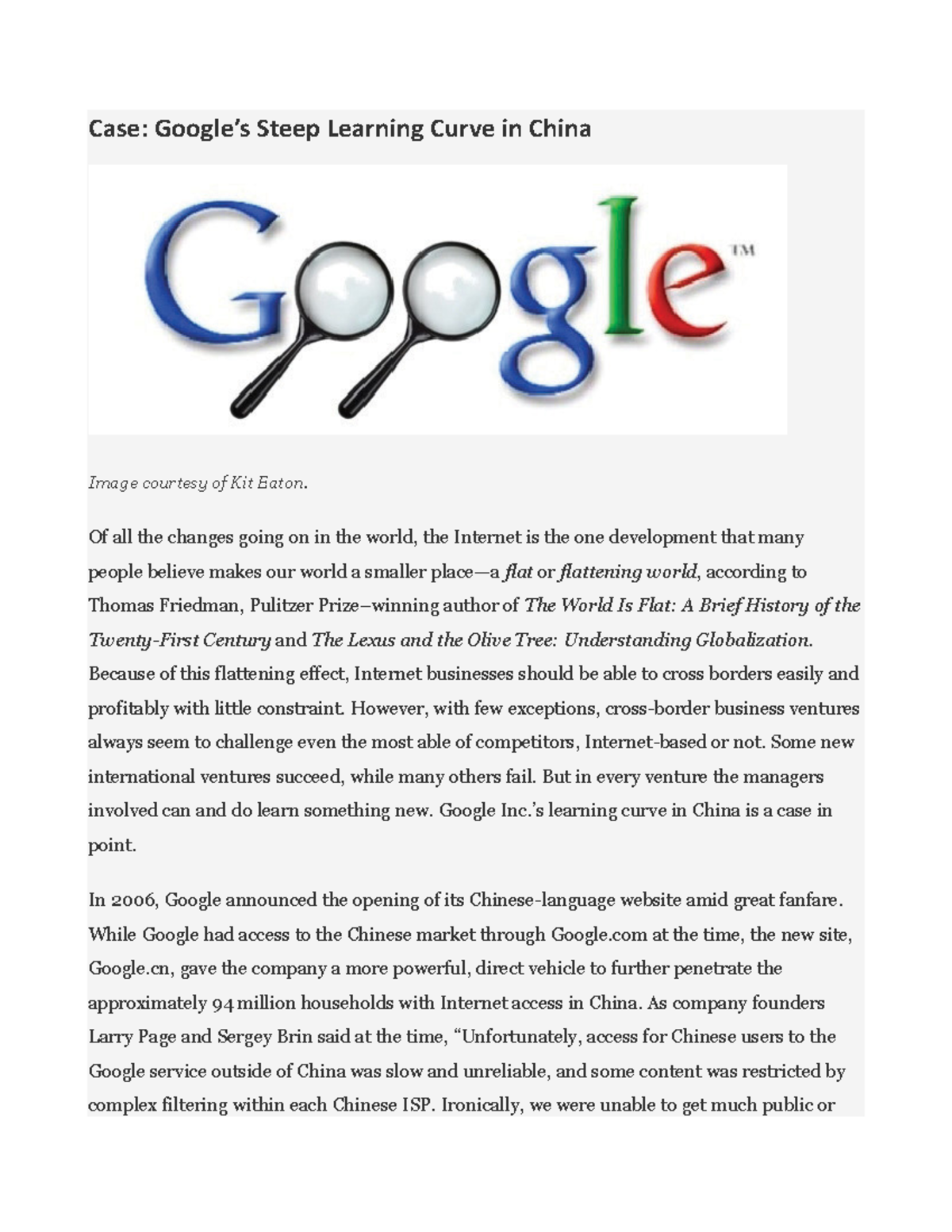 google china case study