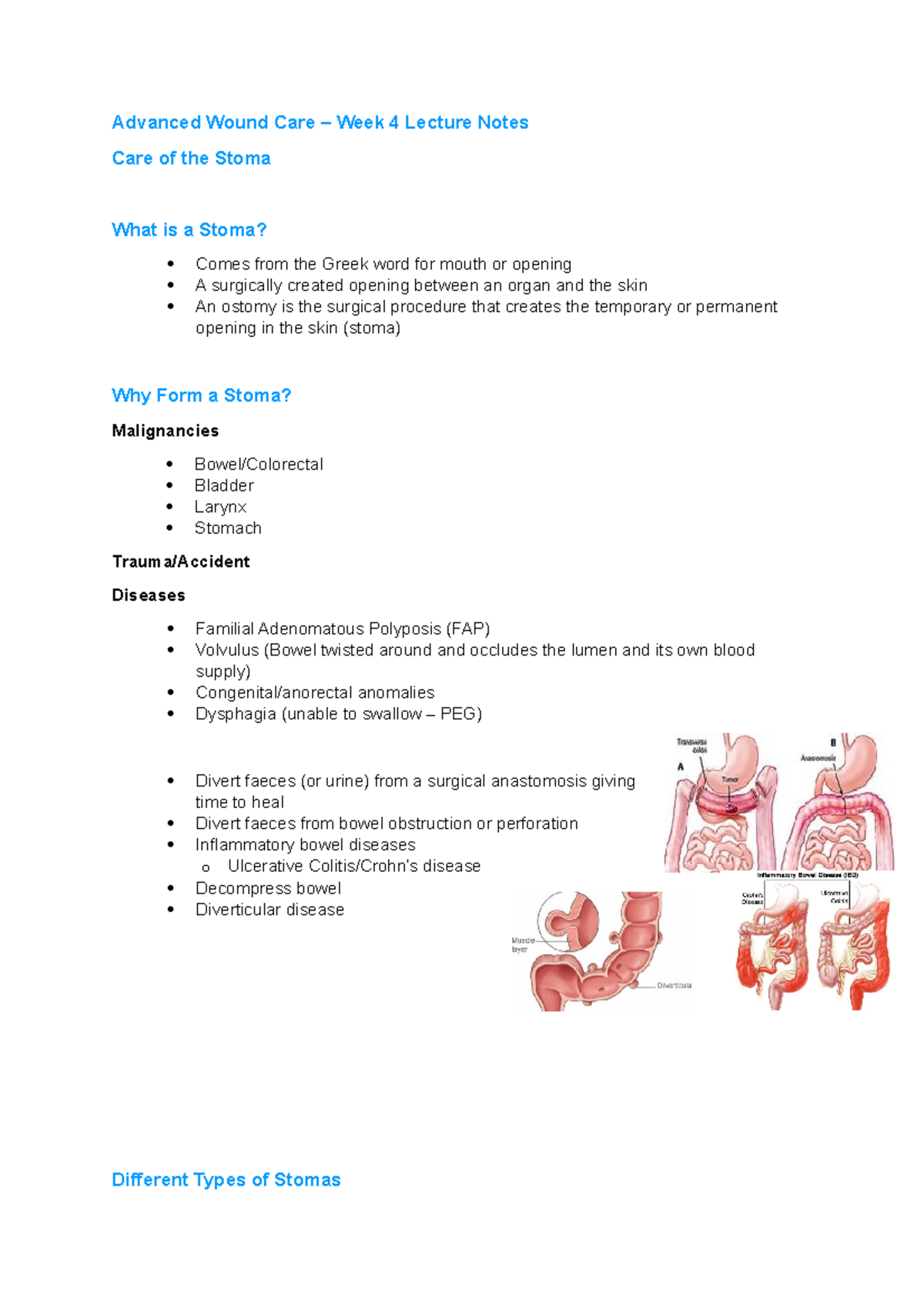Advanced Wound Care Week 4 Lecture Notes Advanced Wound Care Week
