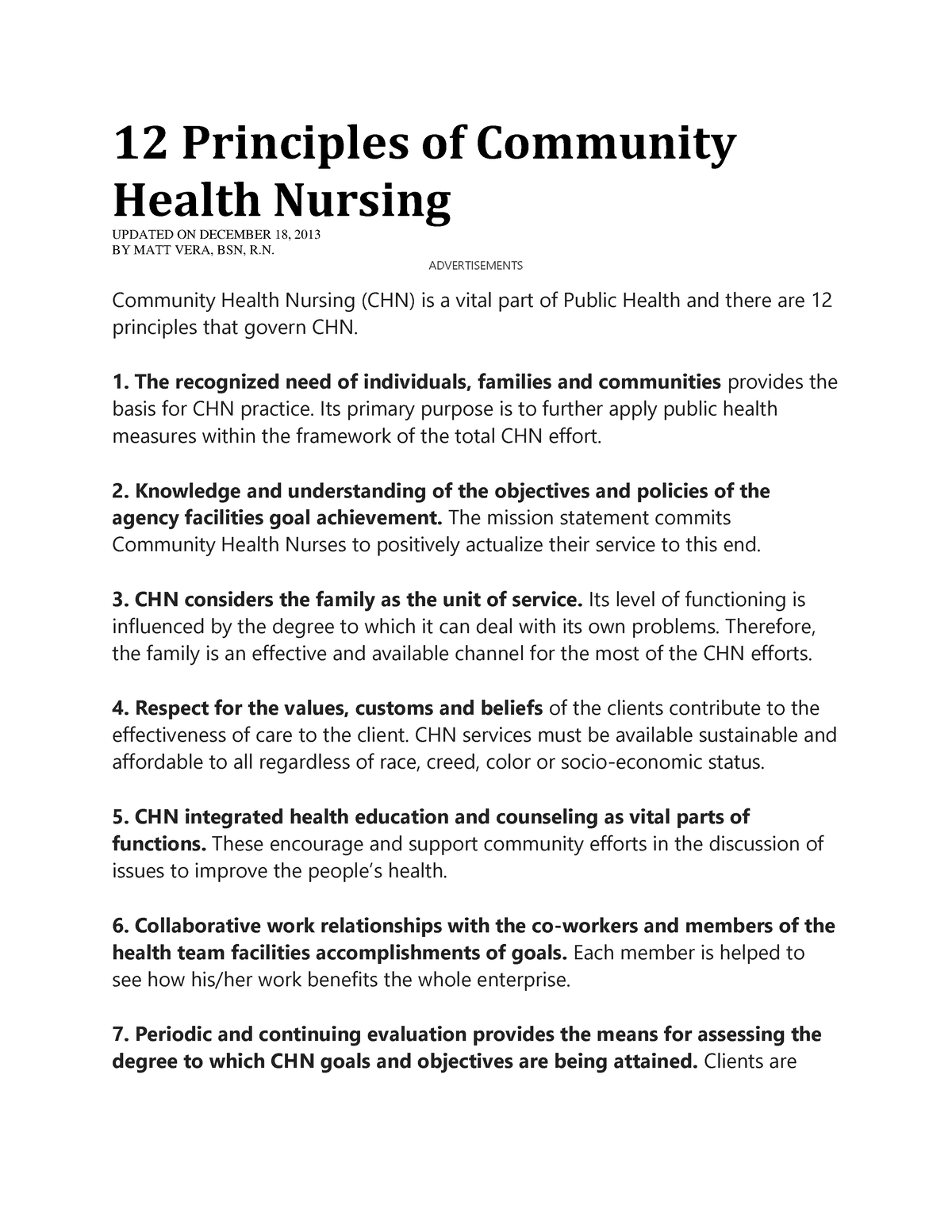 thesis on community health nursing