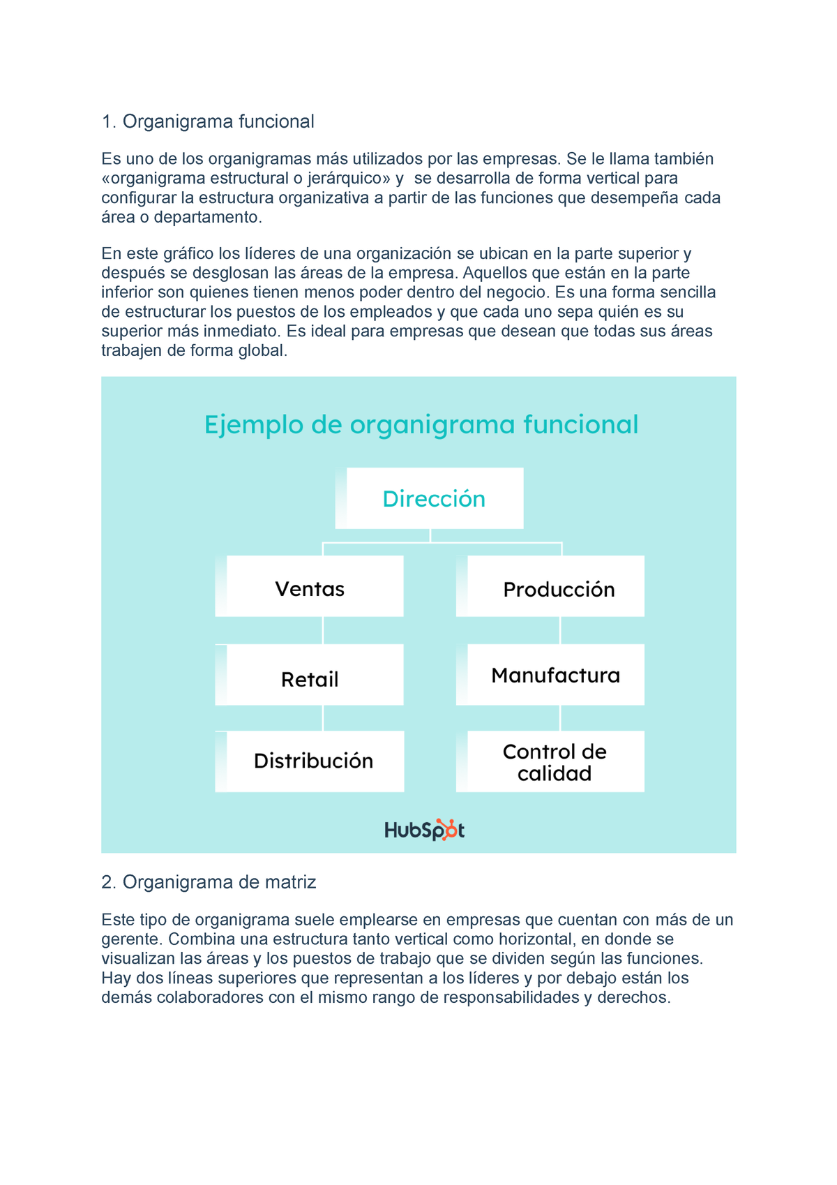 Organigramas - Resumen De Los Tipos De Organigrams - 1. Organigrama ...