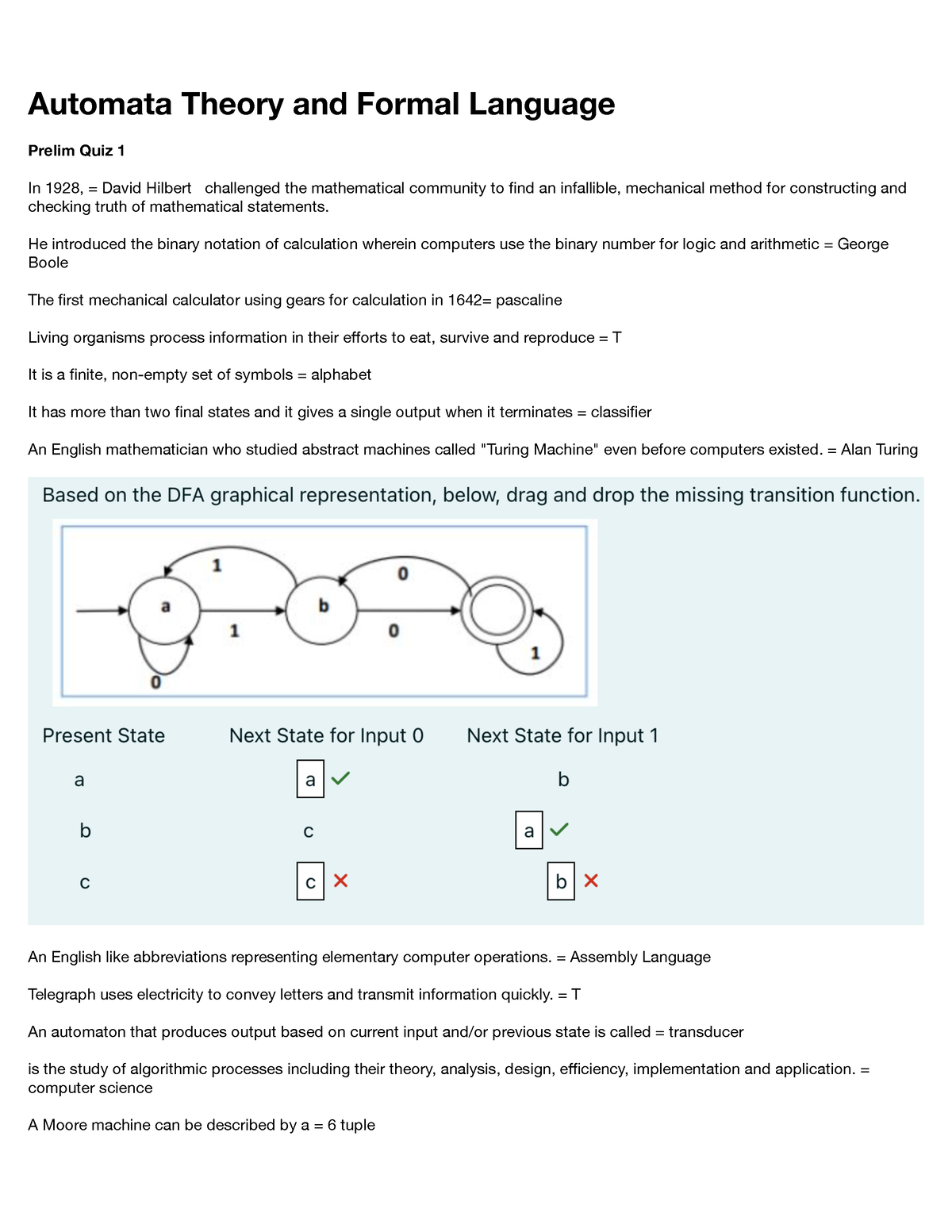 Automata Theory And Formal Language - He Introduced The Binary Notation ...