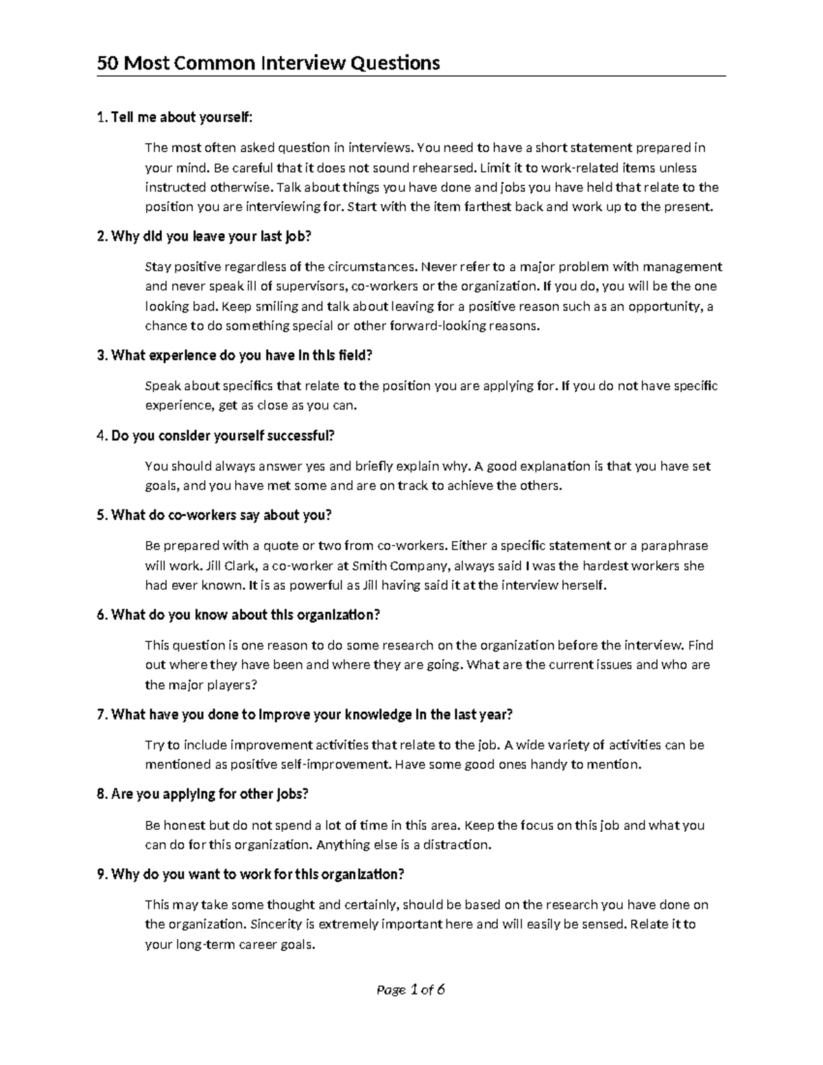 50 Most Common Interview Questions - 1. Tell me about yourself: The ...