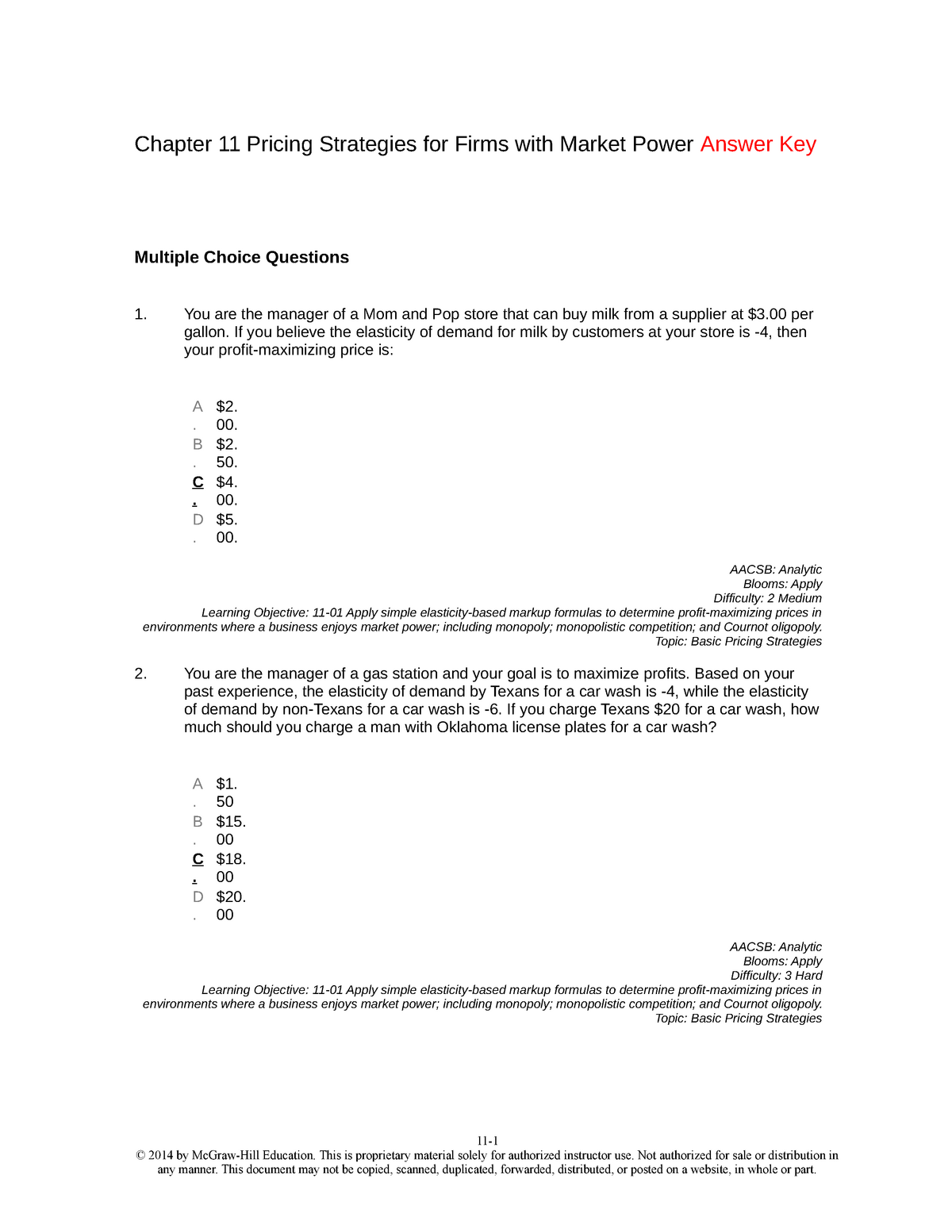 me-chap-11-test-bank-chapter-11-pricing-strategies-for-firms-with