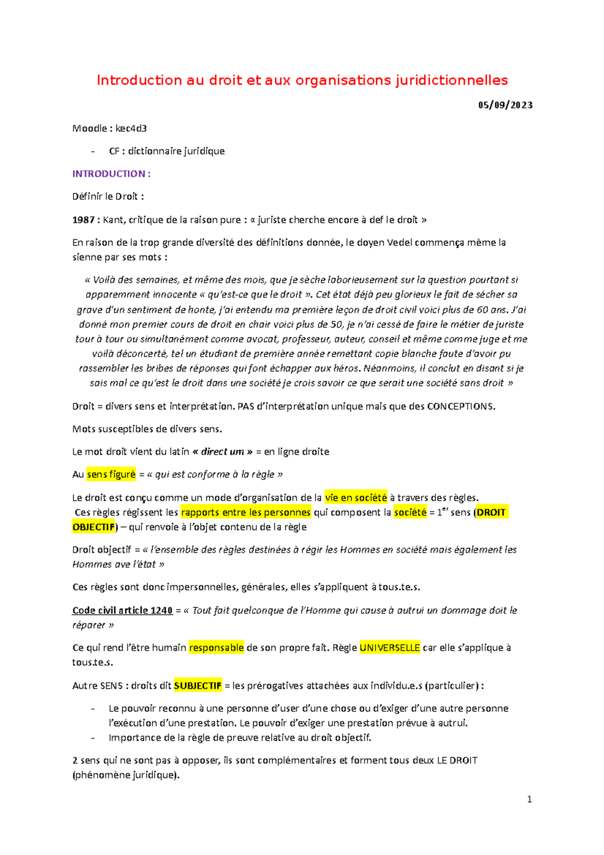 1 - Chapitre 1 Introduction au droit et aux organisations ...