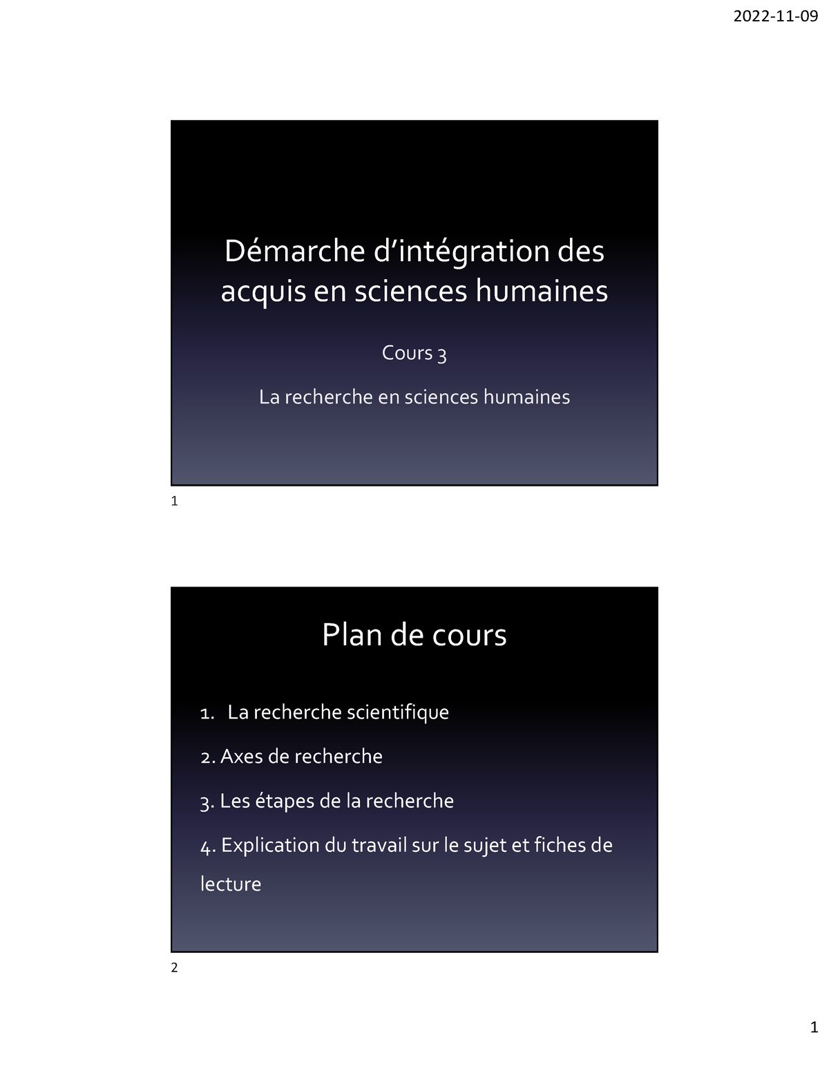 science humaine dissertation