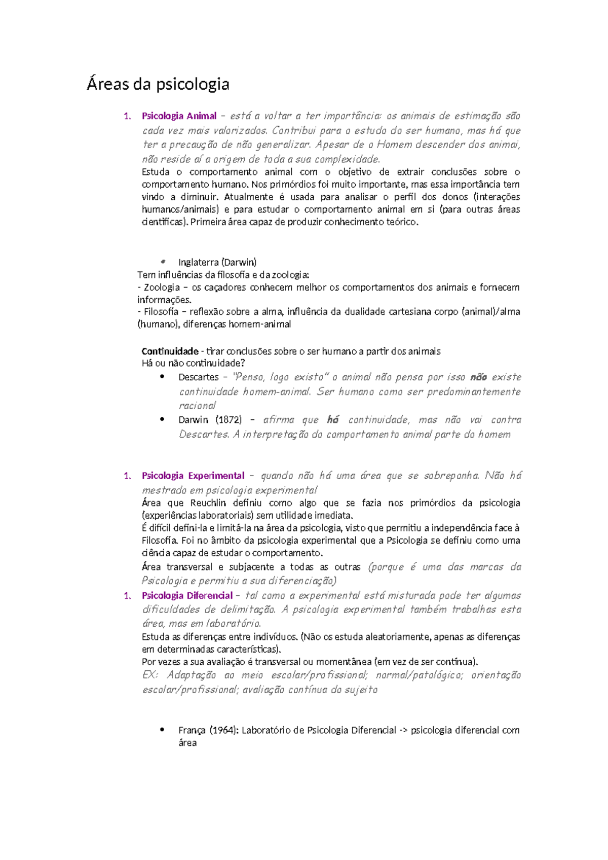 EHP - EHP - Áreas da psicologia Psicologia Animal cada vez mais ...