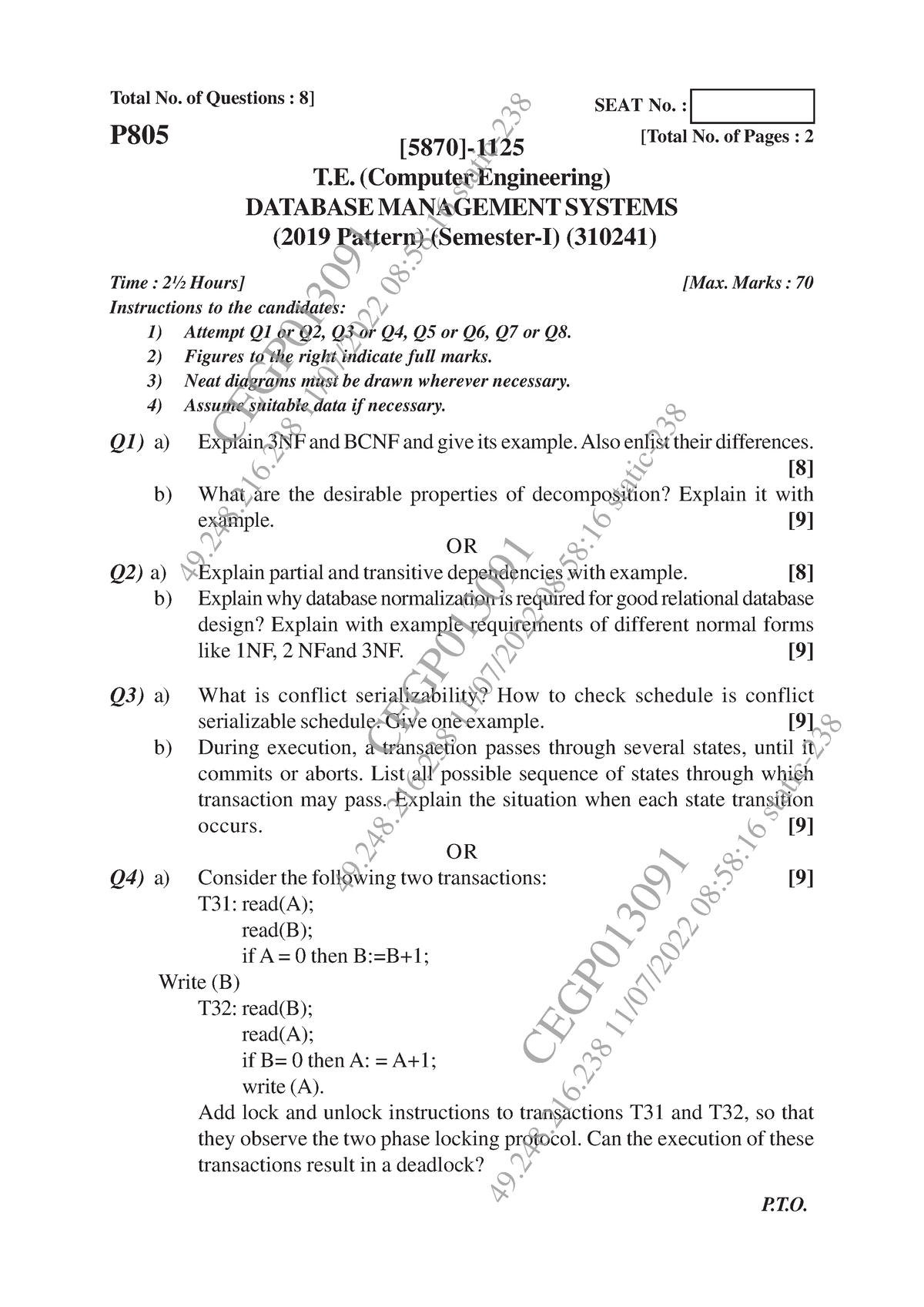 May Jun 2022 - ;leaoeb - Total No. Of Questions : 8] [5870]- T ...