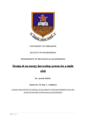 Chapter 1-3 Dissertation 3 copy - UNIVERSITY OF ZIMBABWE FACULTY OF