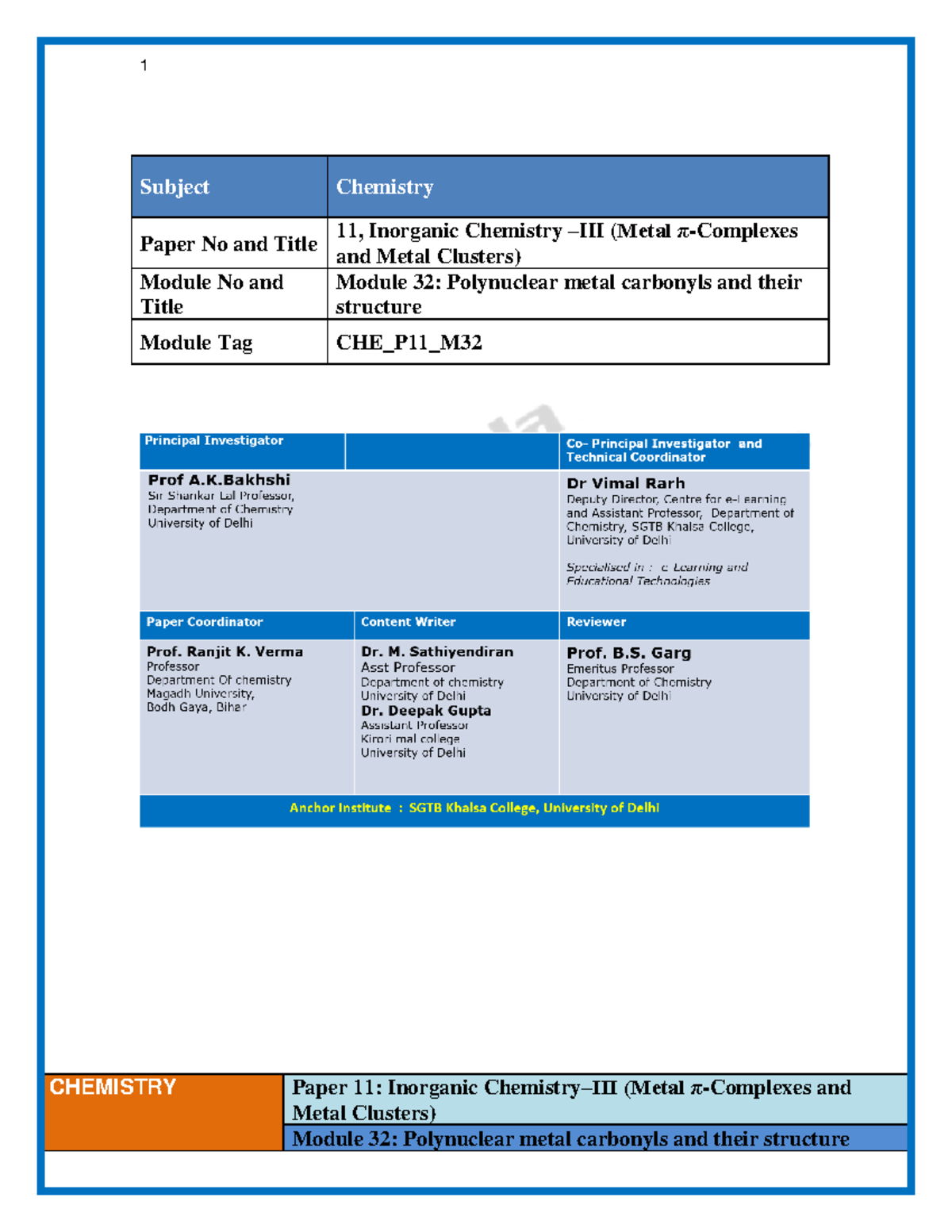 cluster chemistry research paper