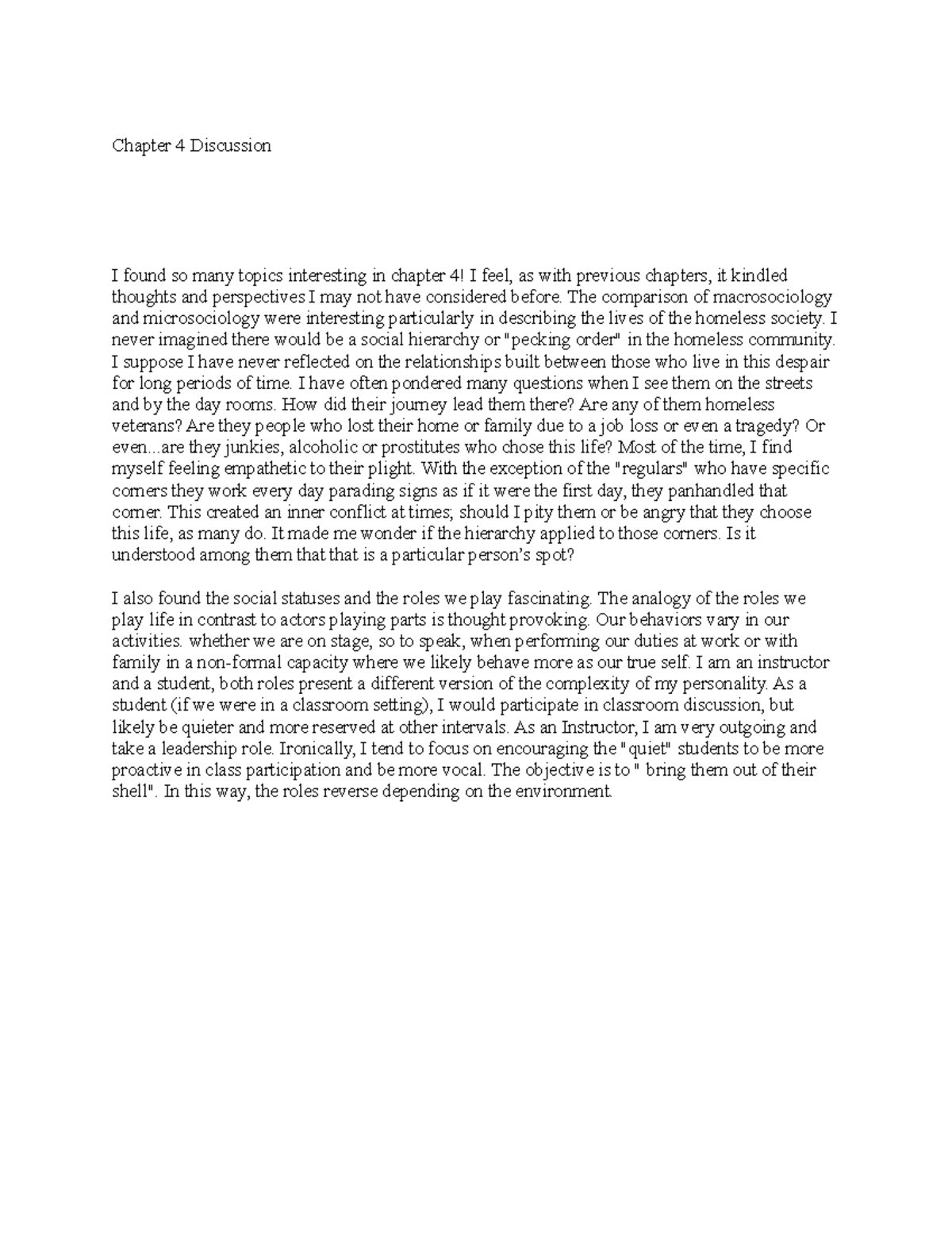 Chapter 4 Discussion - Chapter 4 Discussion I found so many topics ...