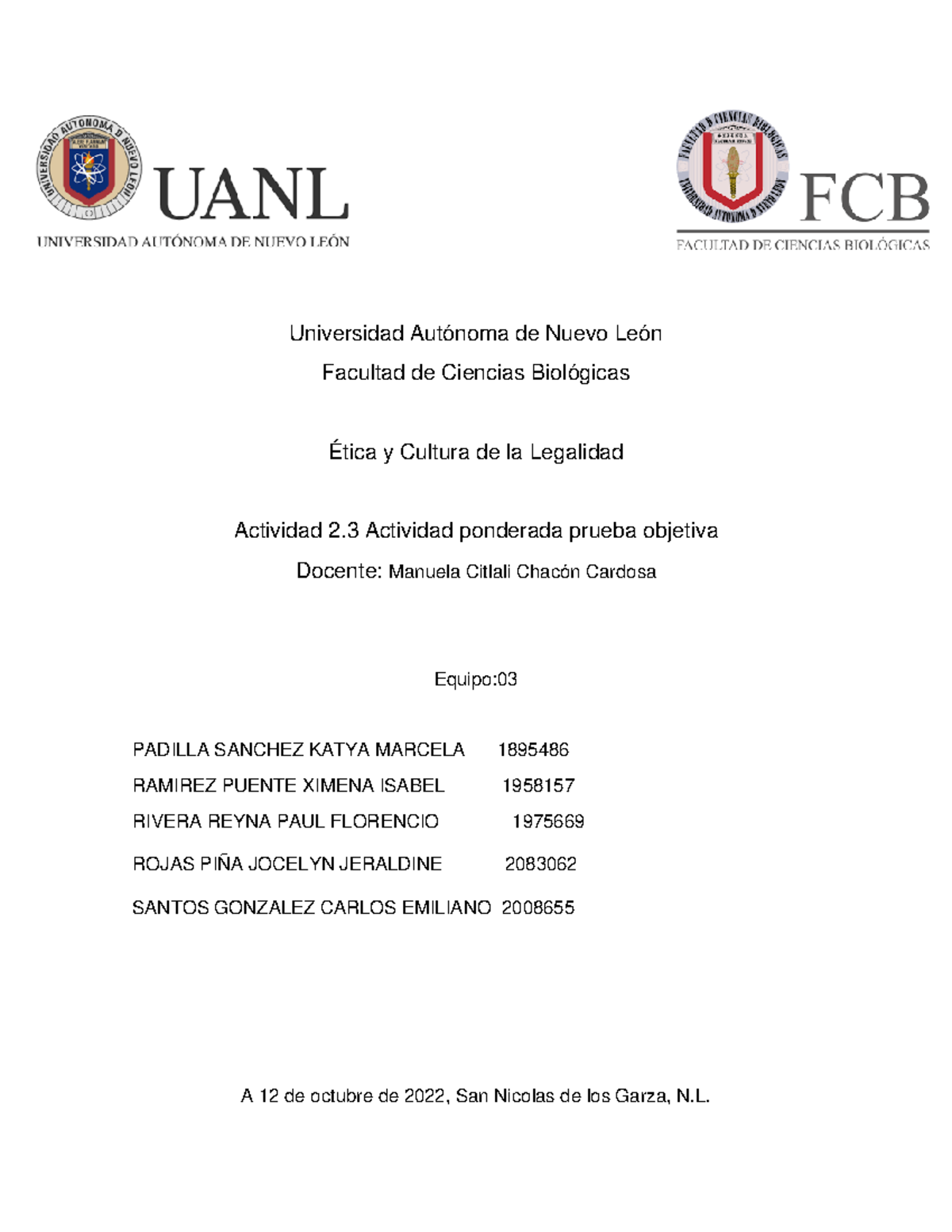 Ev2 - evidencia 2 - Universidad Autónoma de Nuevo León Facultad de ...
