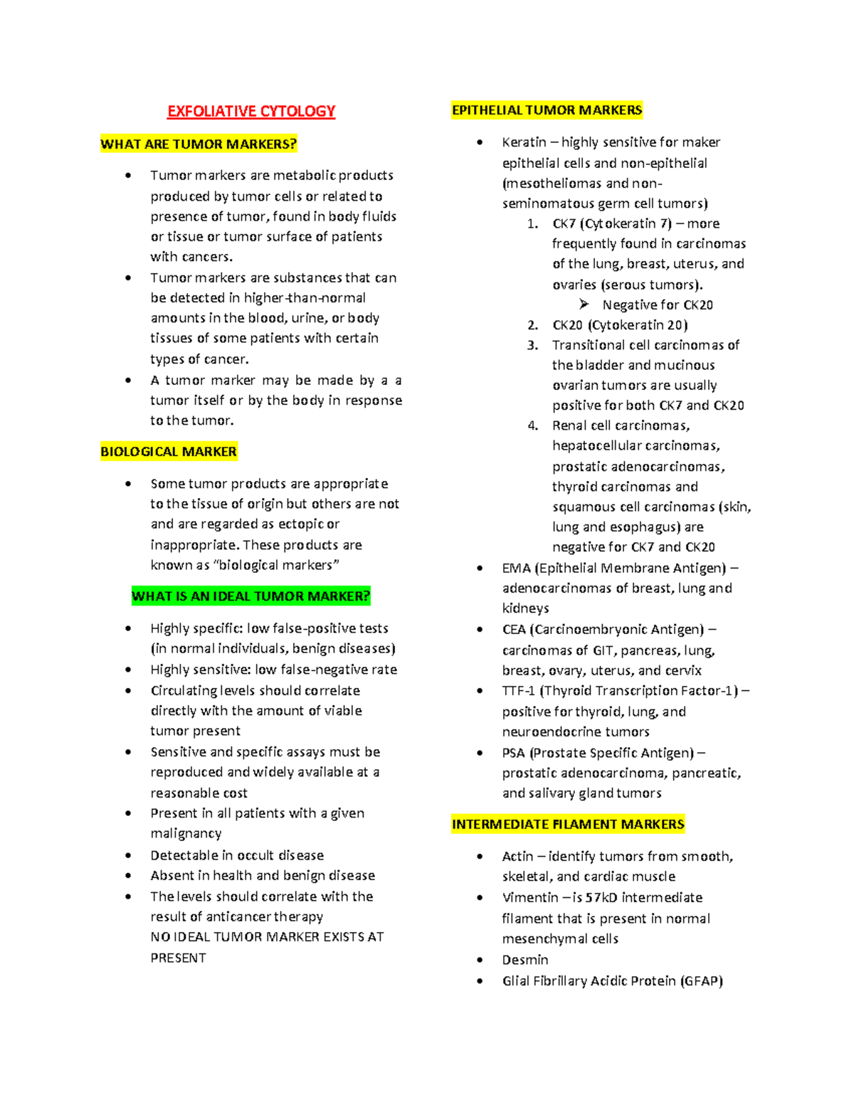 tumor-markers-outline-exfoliative-cytology-what-are-tumor-markers