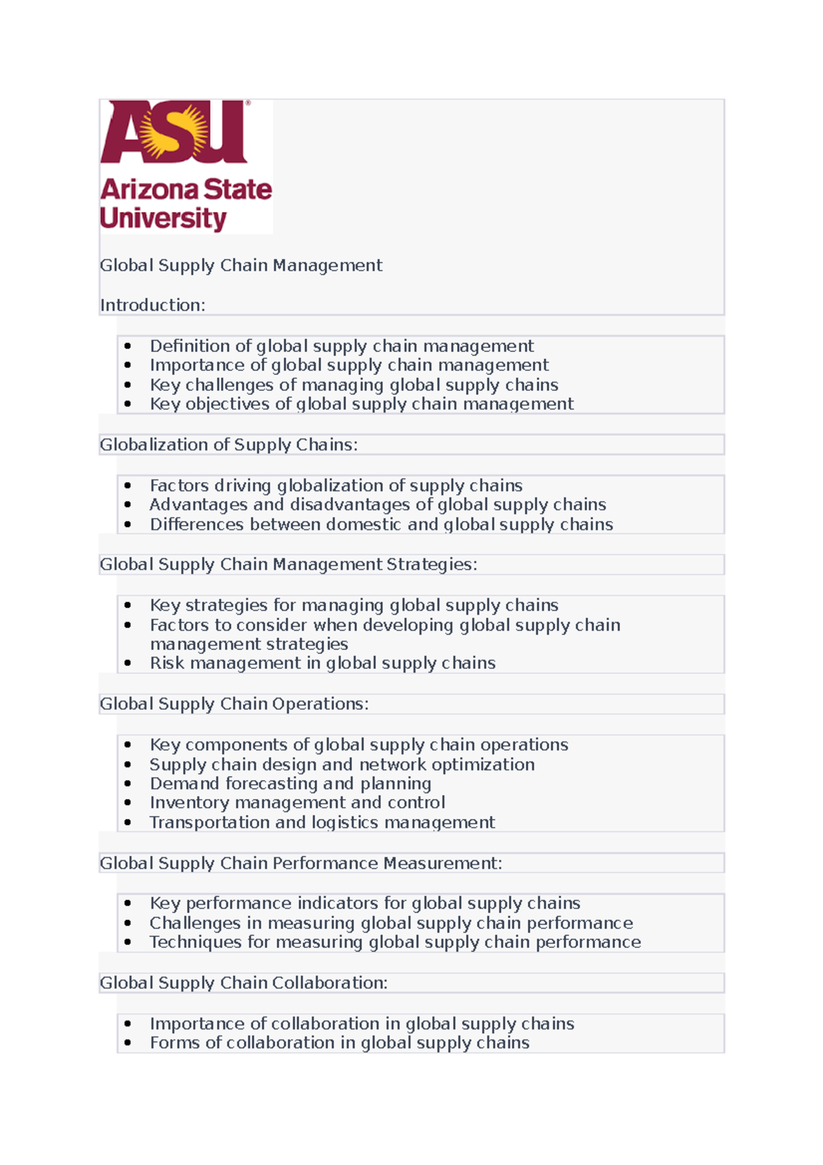 supply chain management mba thesis