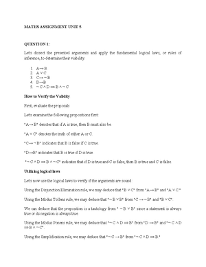 Unit 3 math assignment - Discrete math, math 1302. Unit 3, topics ...