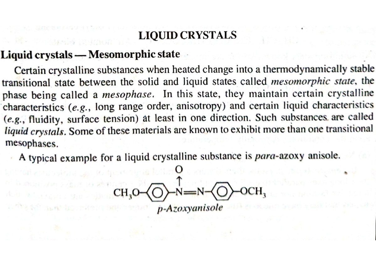 Chapter 7Solid state liquid crystal chemistry Studocu