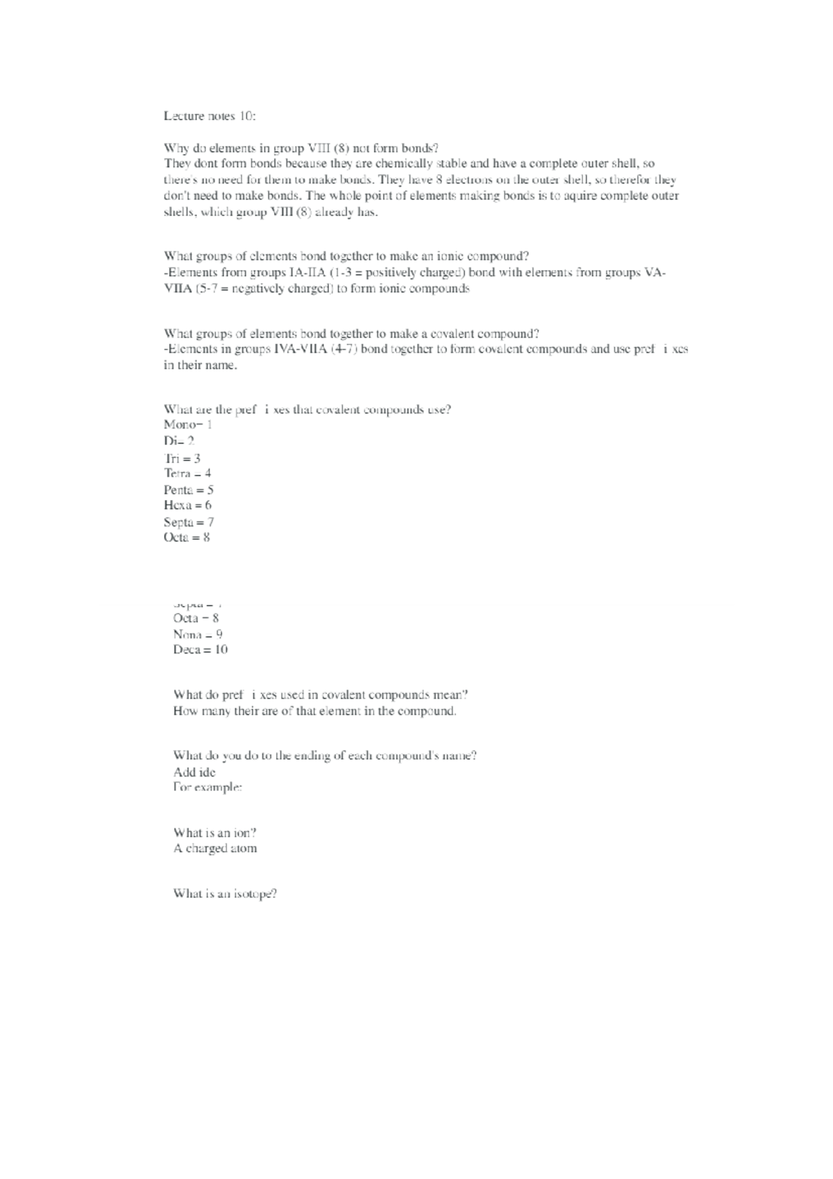 Lecture notes 10 CHM 1045L - Lecture notes 10: Why do elements in group ...