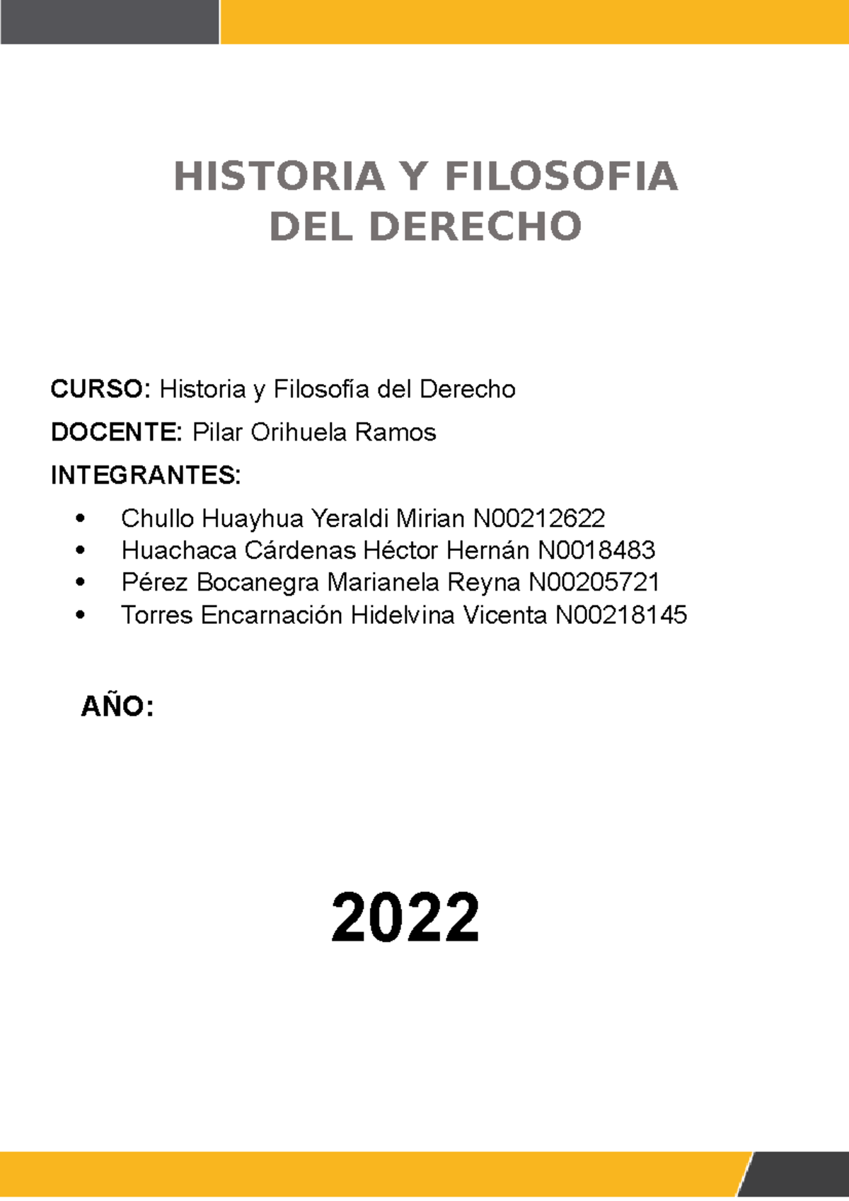 EF HFD - Examen Final Del Curso Historia Y Filofia Del Derecho, Año ...