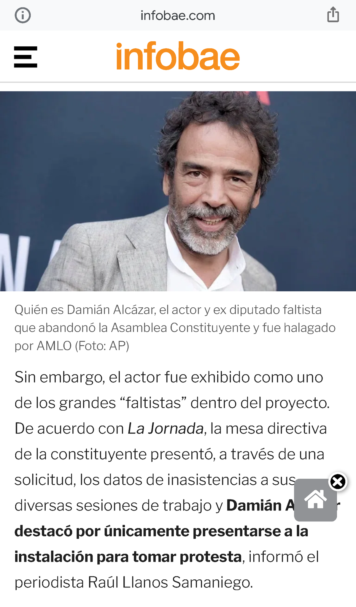 Quién Es Damián Alcázar El Actor Y Ex Diputado F 31 De Enero De 2017 Aprobándose Ese Mismo 7340