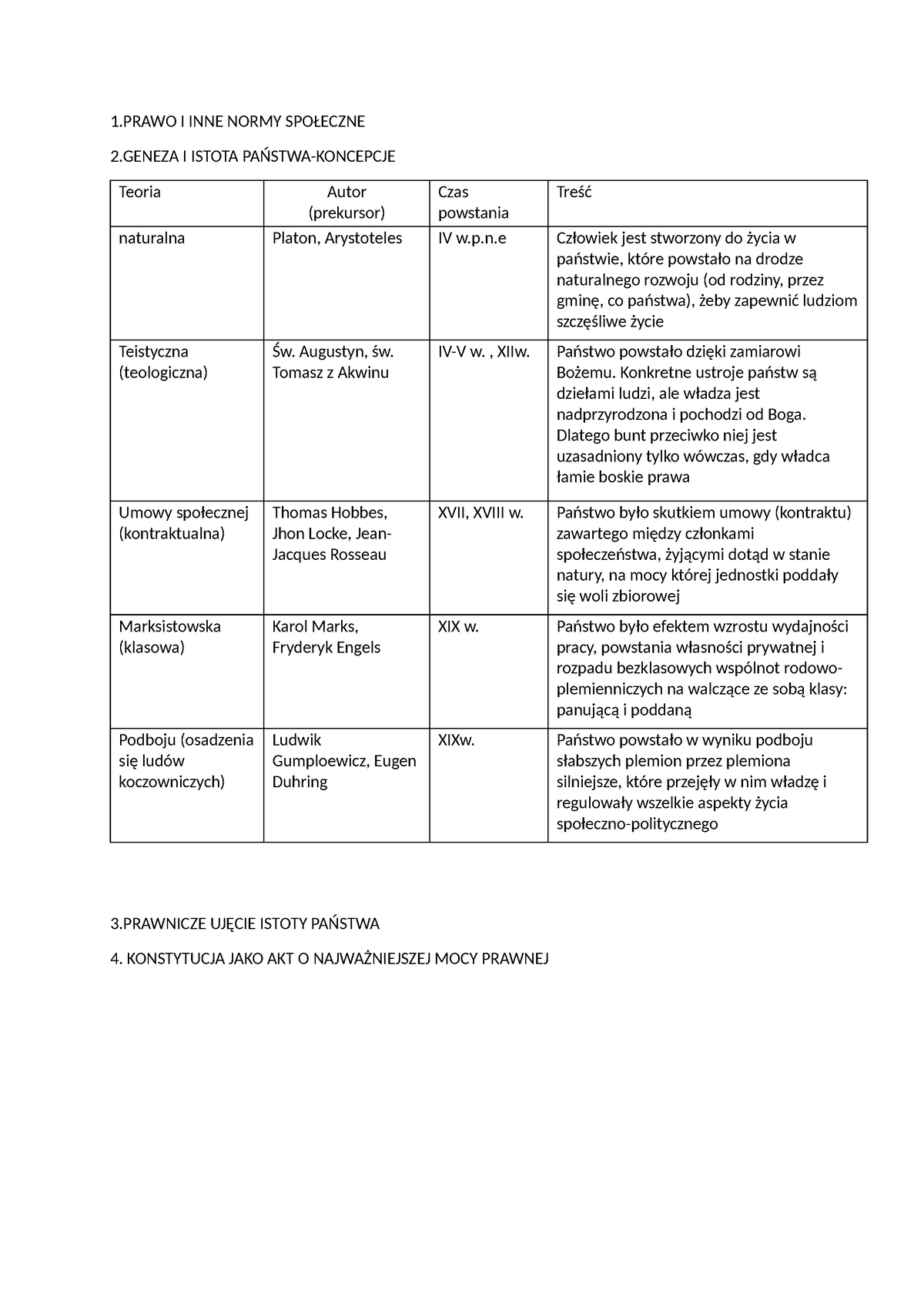 Prawoznastwo - Notatki Z Prawoznastwa - 1 I INNE NORMY SPOŁECZNE 2 I ...