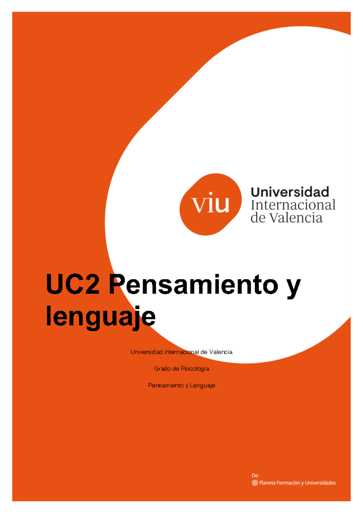 UC2 trabajo pensamiento y lenguaje - UC2 Pensamiento y lenguaje ...