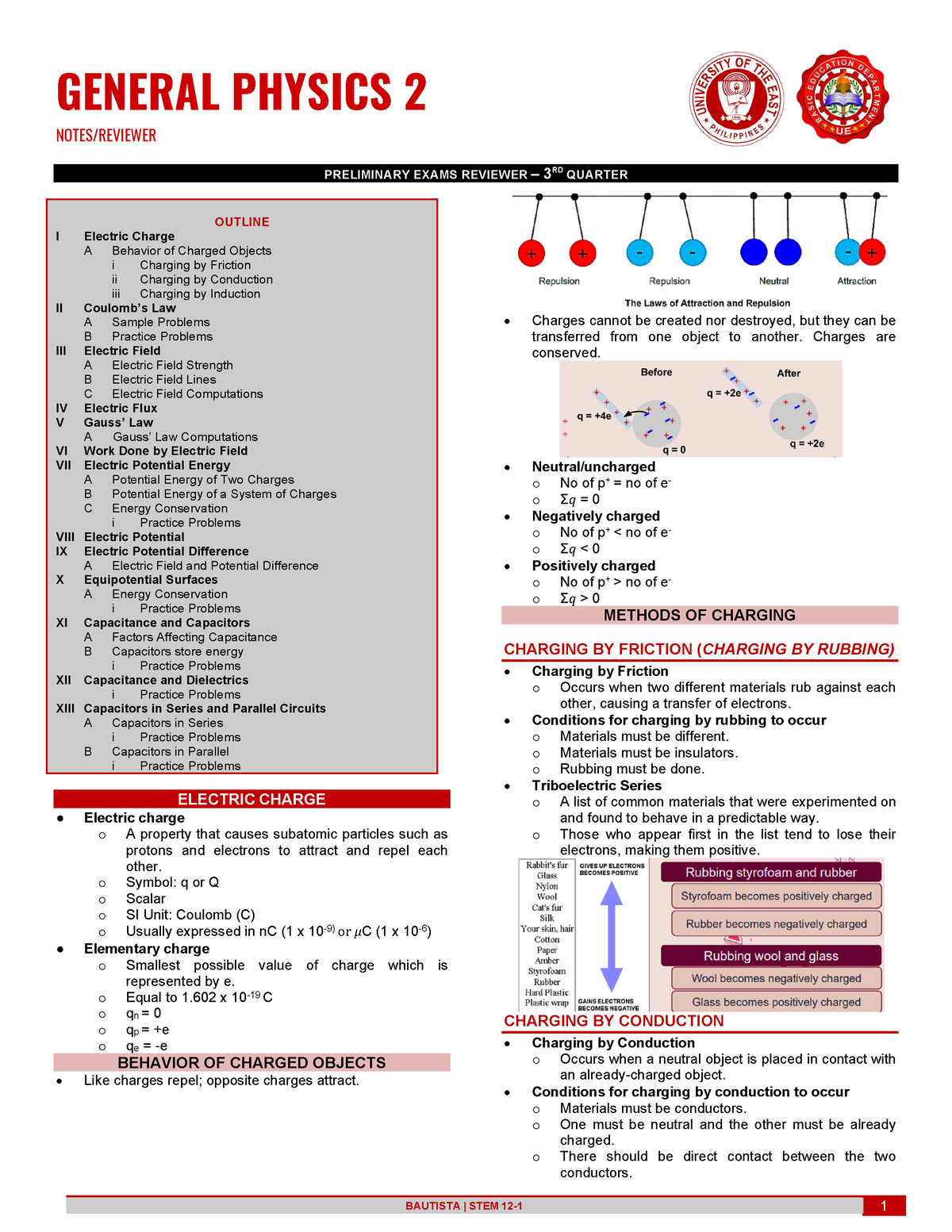 General Physics 2 Prelims Reviewer - GENERAL PHYSICS 2 NOTES/REVIEWER ...