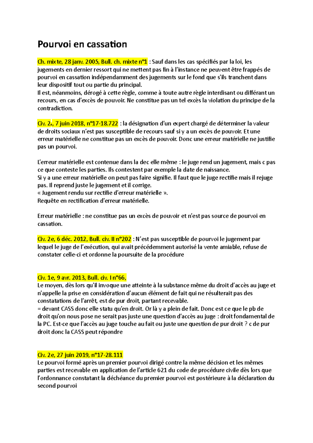 9 - Révision Pourvoi En Cassation Avec Les Articles Et Jurisprudence ...