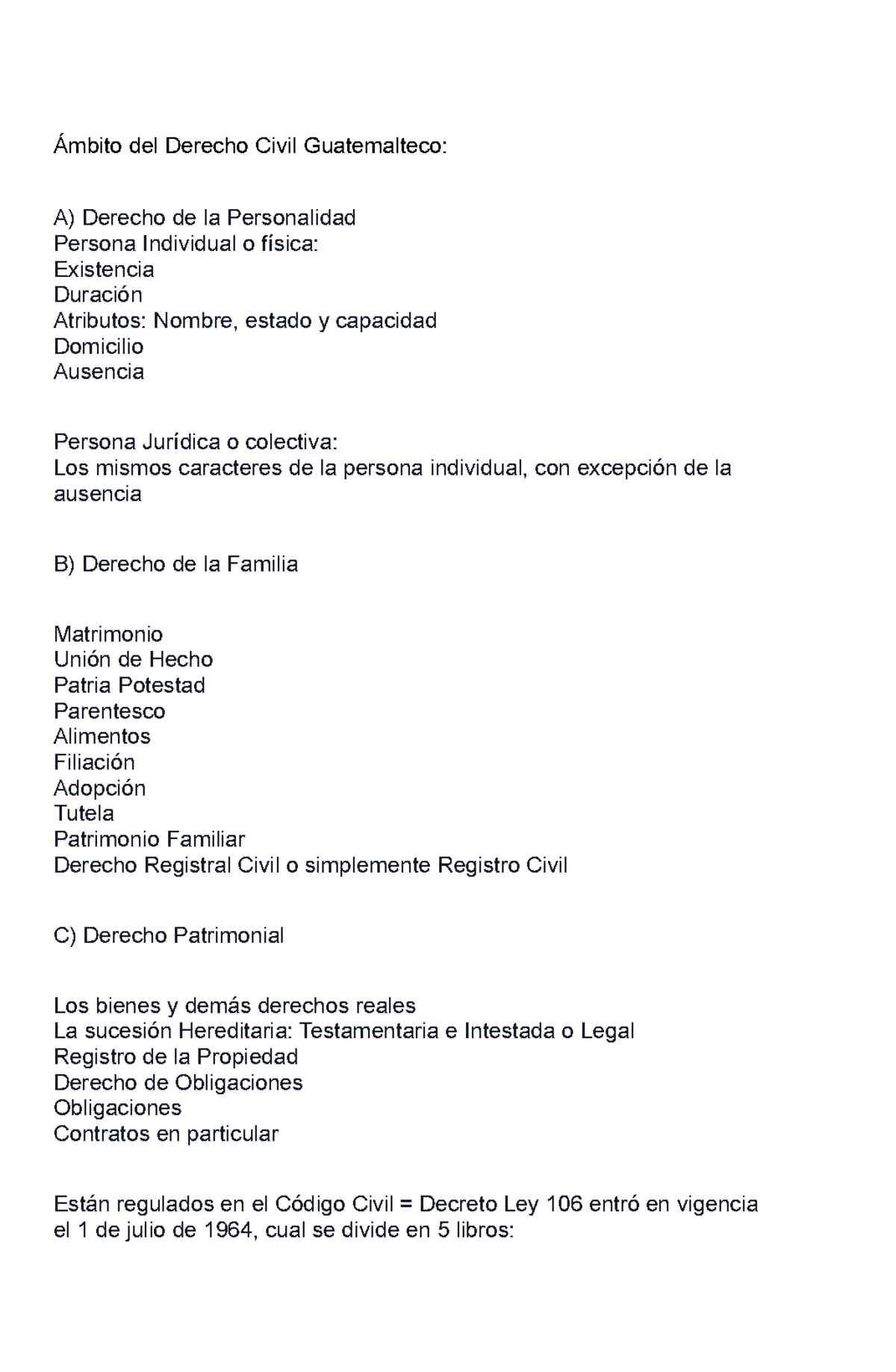 Ámbito Del Derecho Civil Guatemalteco - 1 Al 441 Libro IIDe Los Bienes ...