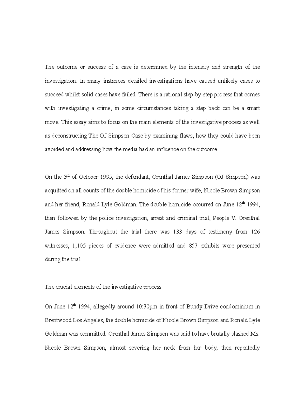 O.j. simpson argumentative essay image