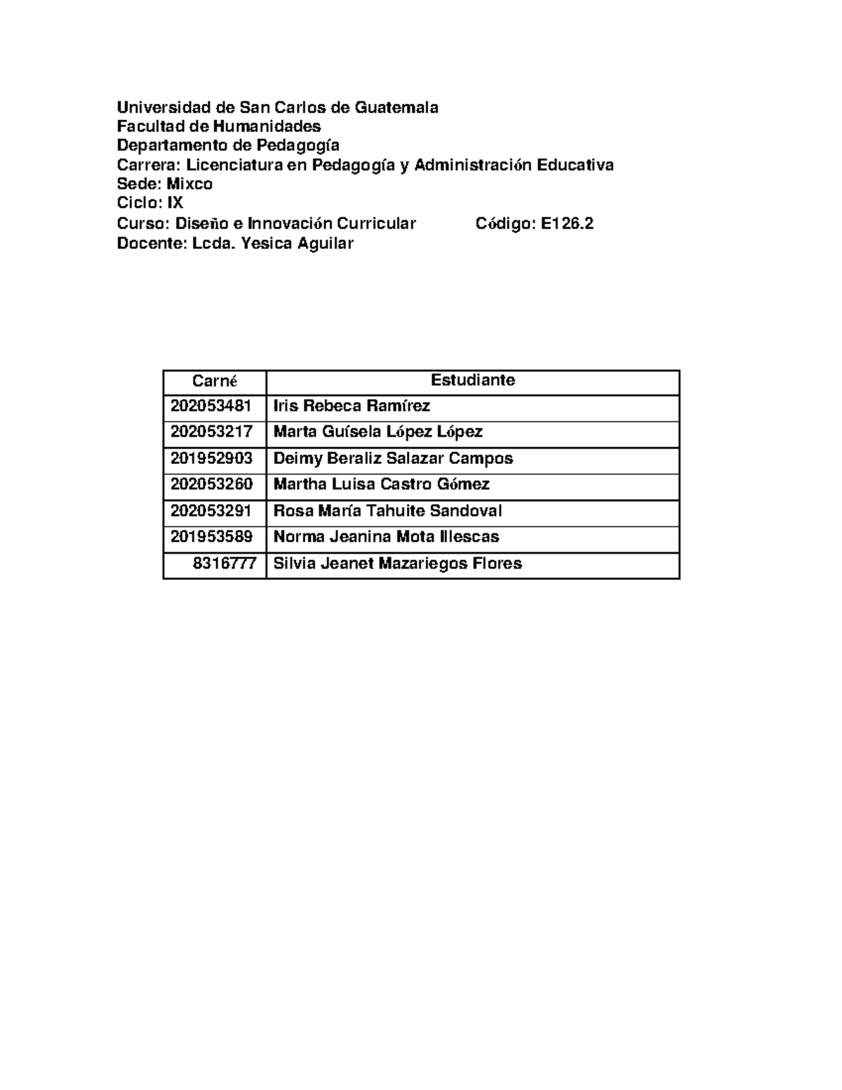 Bachillerato en Agronomía Universidad de San Carlos de Guatemala