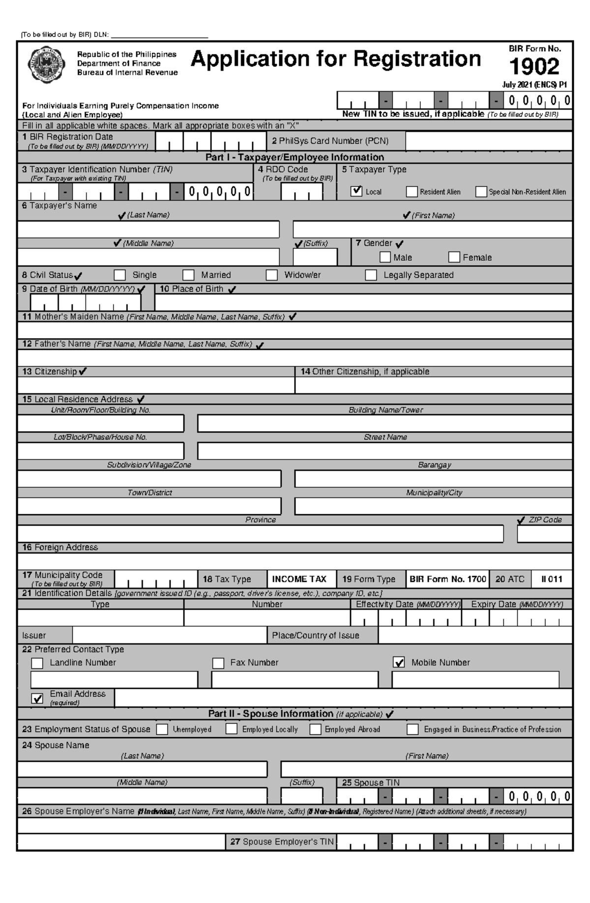 Updated 1902 form 2023 LBTI - July 2021 (ENCS) P (To be filled out by ...