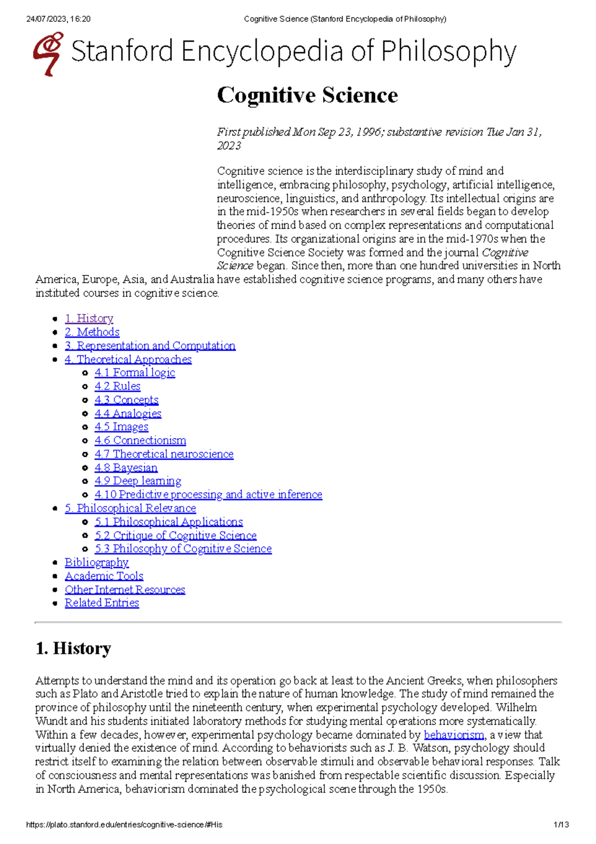 Computational Philosophy (Stanford Encyclopedia of Philosophy)