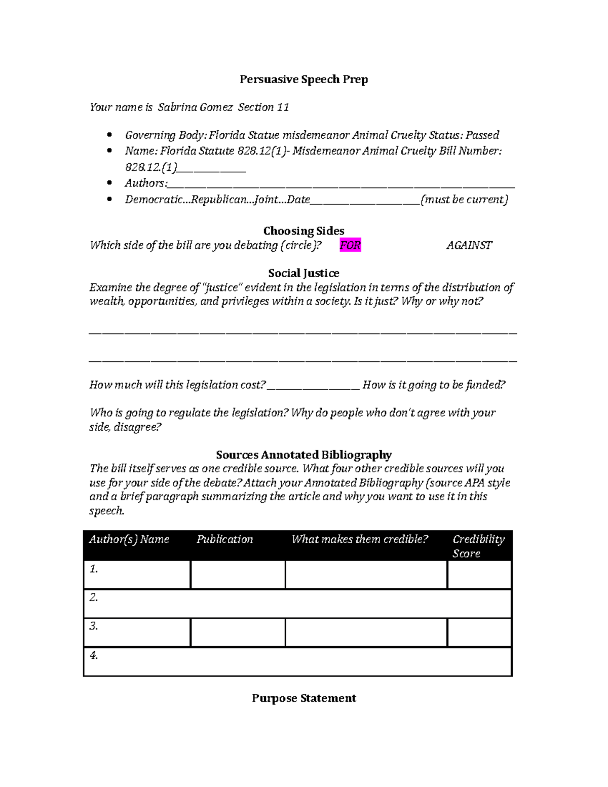 Persuasive+Speech+Prep+2021 copy - Persuasive Speech Prep Your name is ...