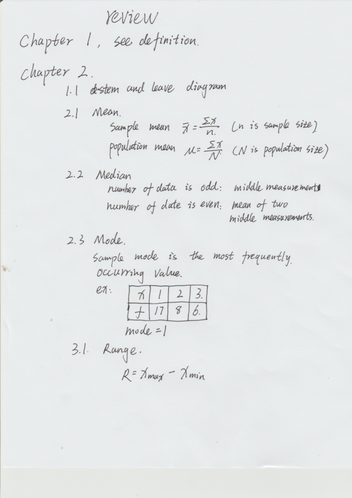 Review of chapter 1 to chapter 4 - review Chapter 1, see definition ...