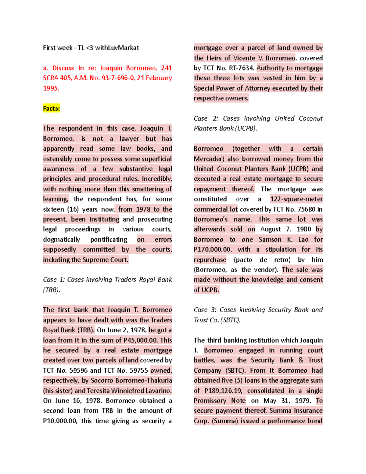 Todas Reviewer A brief explanation of Philippine laws and articles