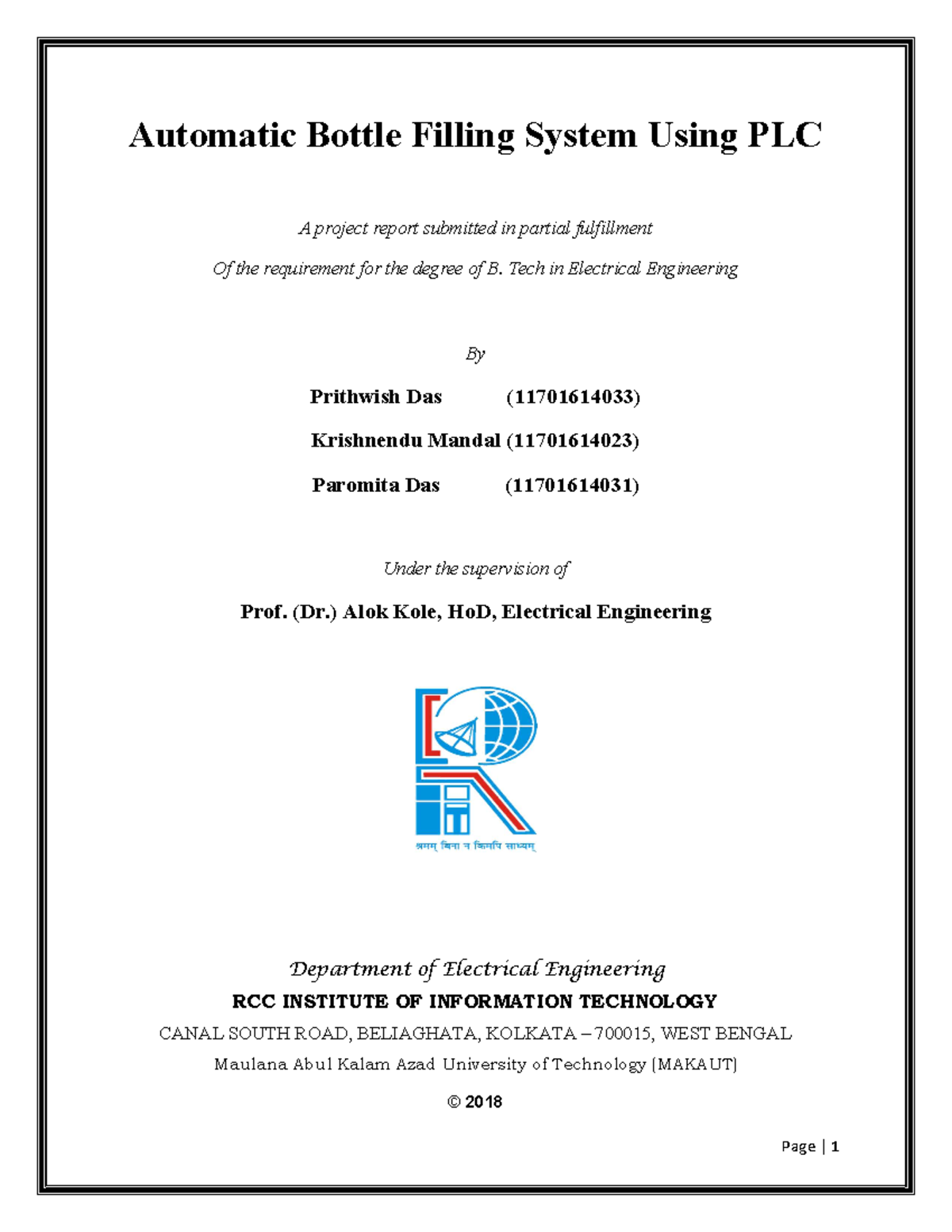GR11 - internship - Automatic Bottle Filling System Using PLC A project ...