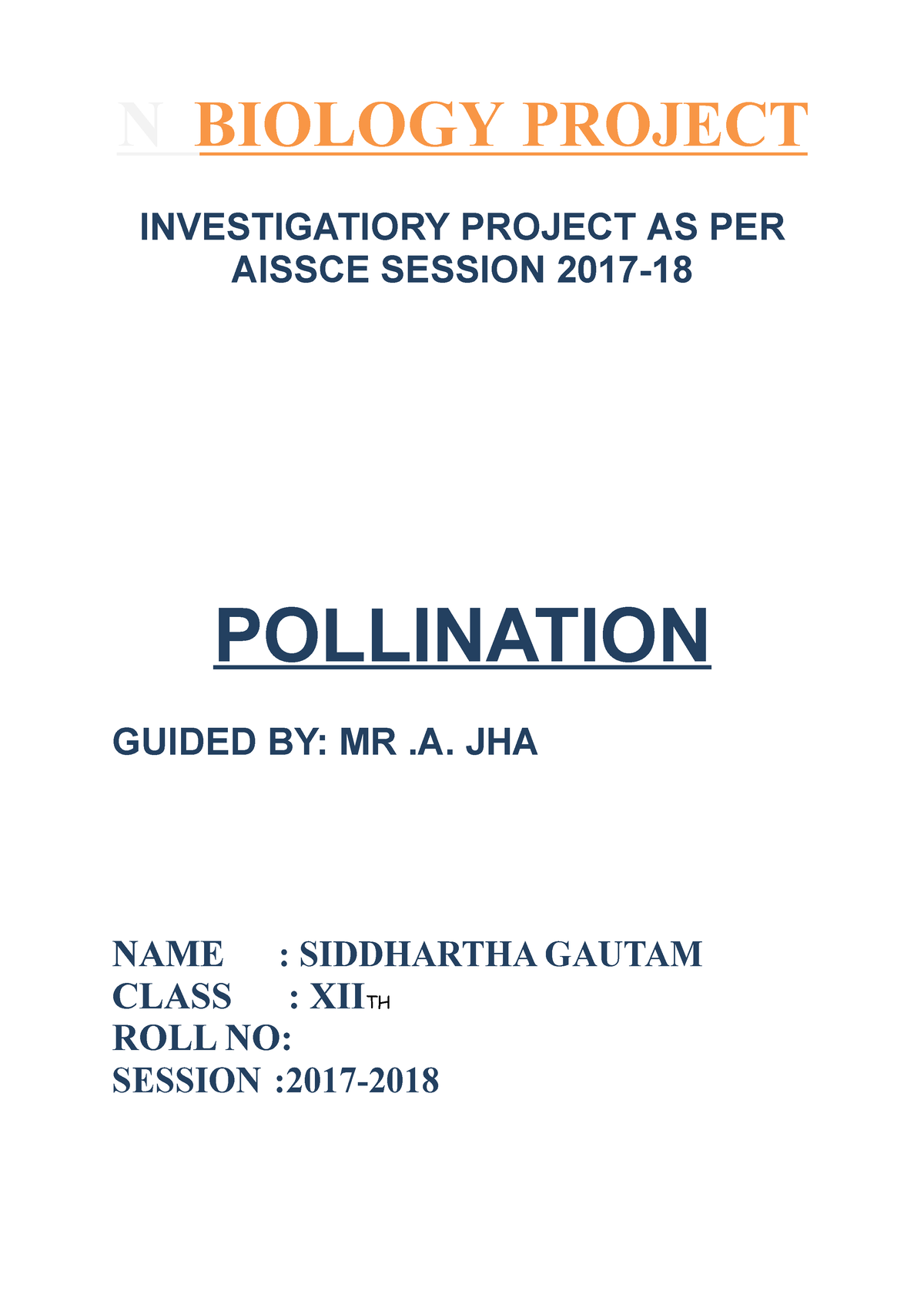 class 12 biology project case study