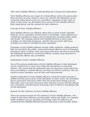 Elements and Levels of Culpability - Understanding Criminal Liability ...