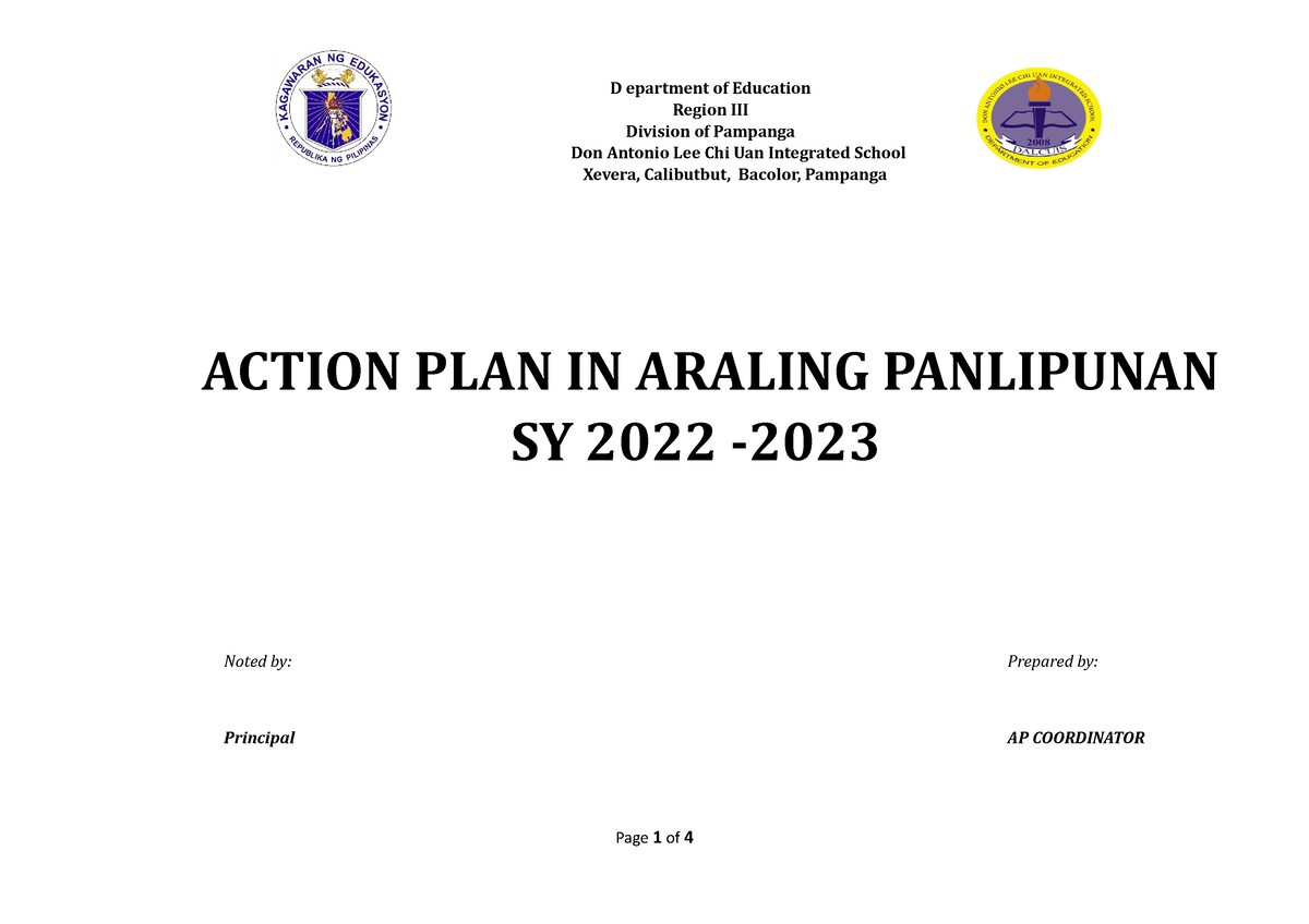 sample action research proposal in araling panlipunan