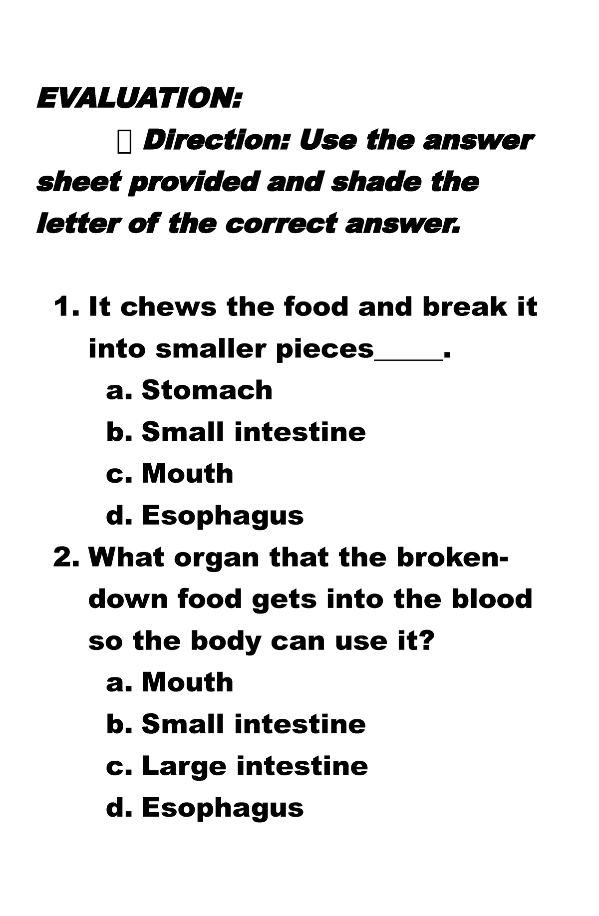 evaluation-test-evaluation-direction-use-the-answer-sheet