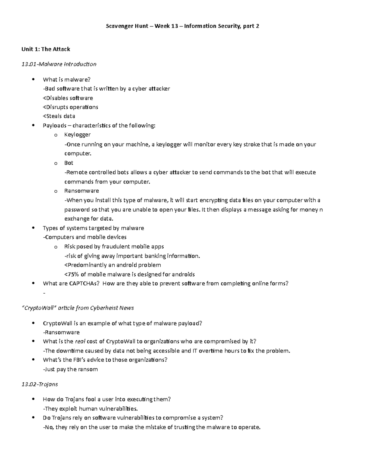 ISM3004-Scavenger Hunt-week 13 - Scavenger Hunt – Week 13 – Information ...